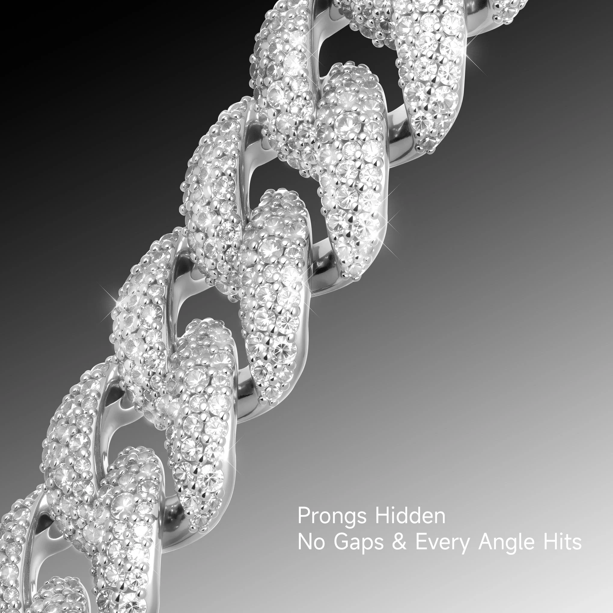 12mm Round Cut Cuban Chain & Bracelet Set - Image 3