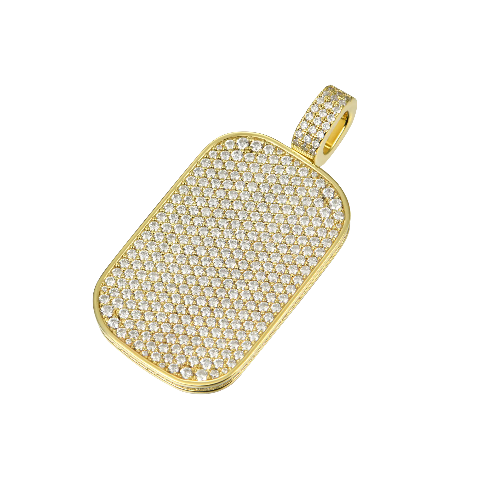 Custom Iced Out Dog Tag Pendant - Image 2