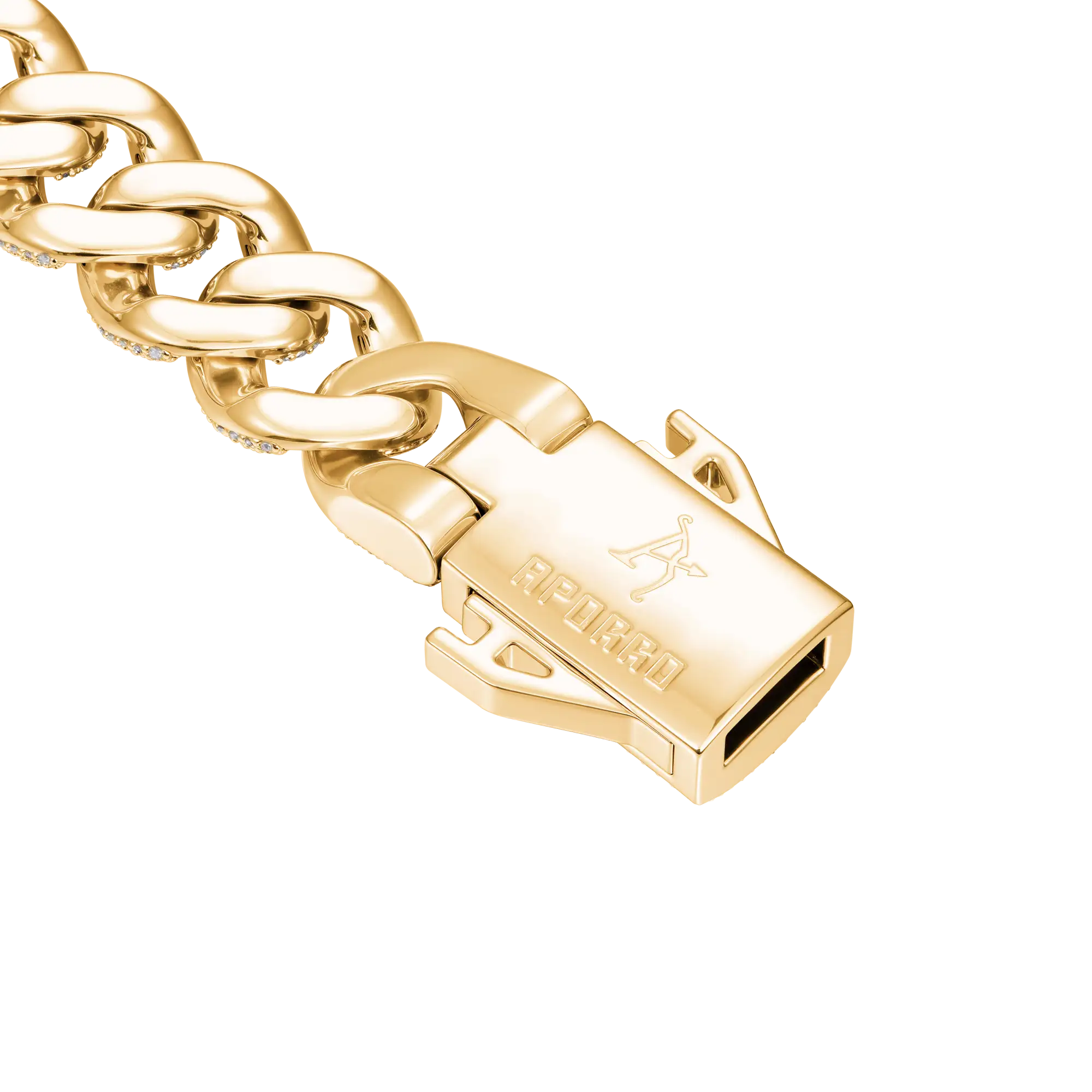 19mm Round Cut Cuban Link Bracelet - Yellow Gold - Image 7