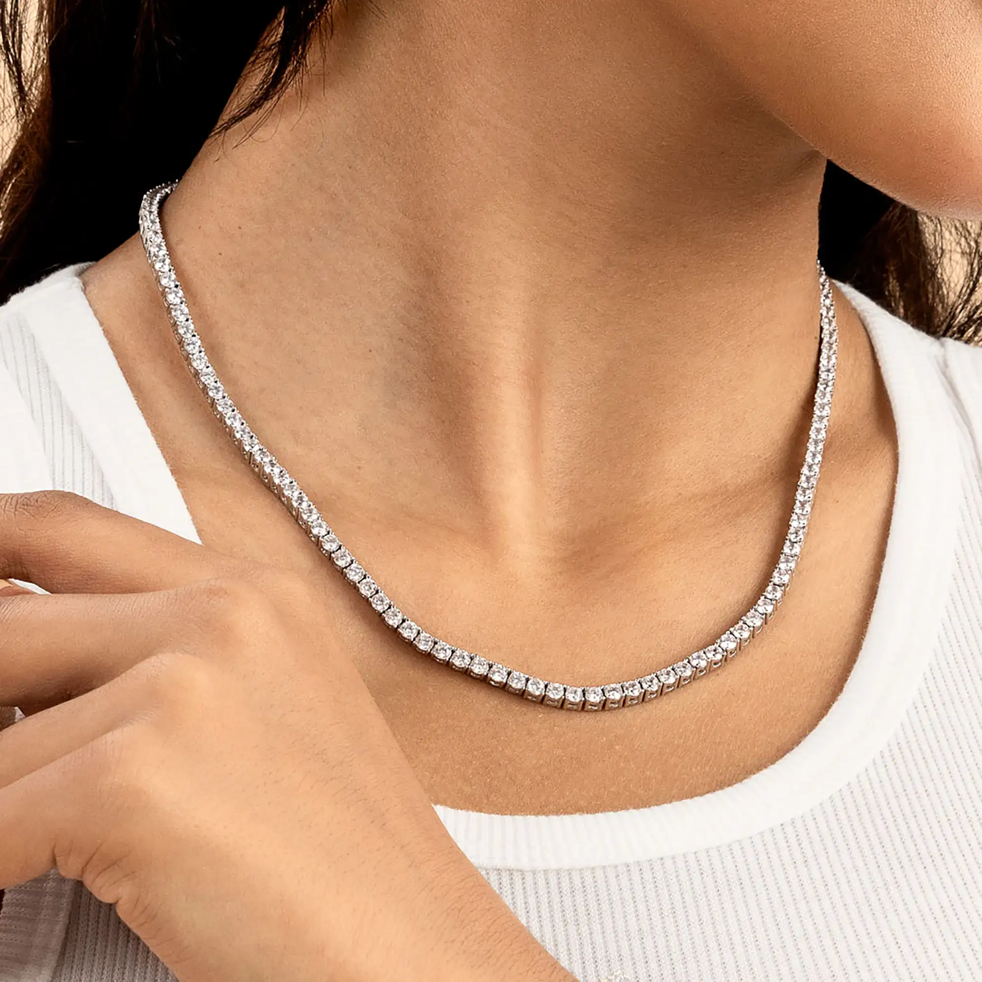 3mm Brass Iced Tennis Chain - Image 3