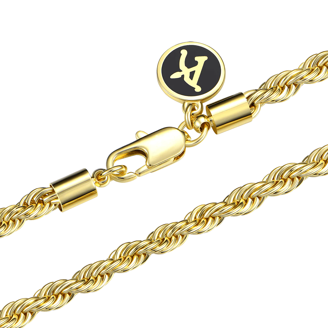 4.5mm Yellow Gold Rope Chain - Image 4