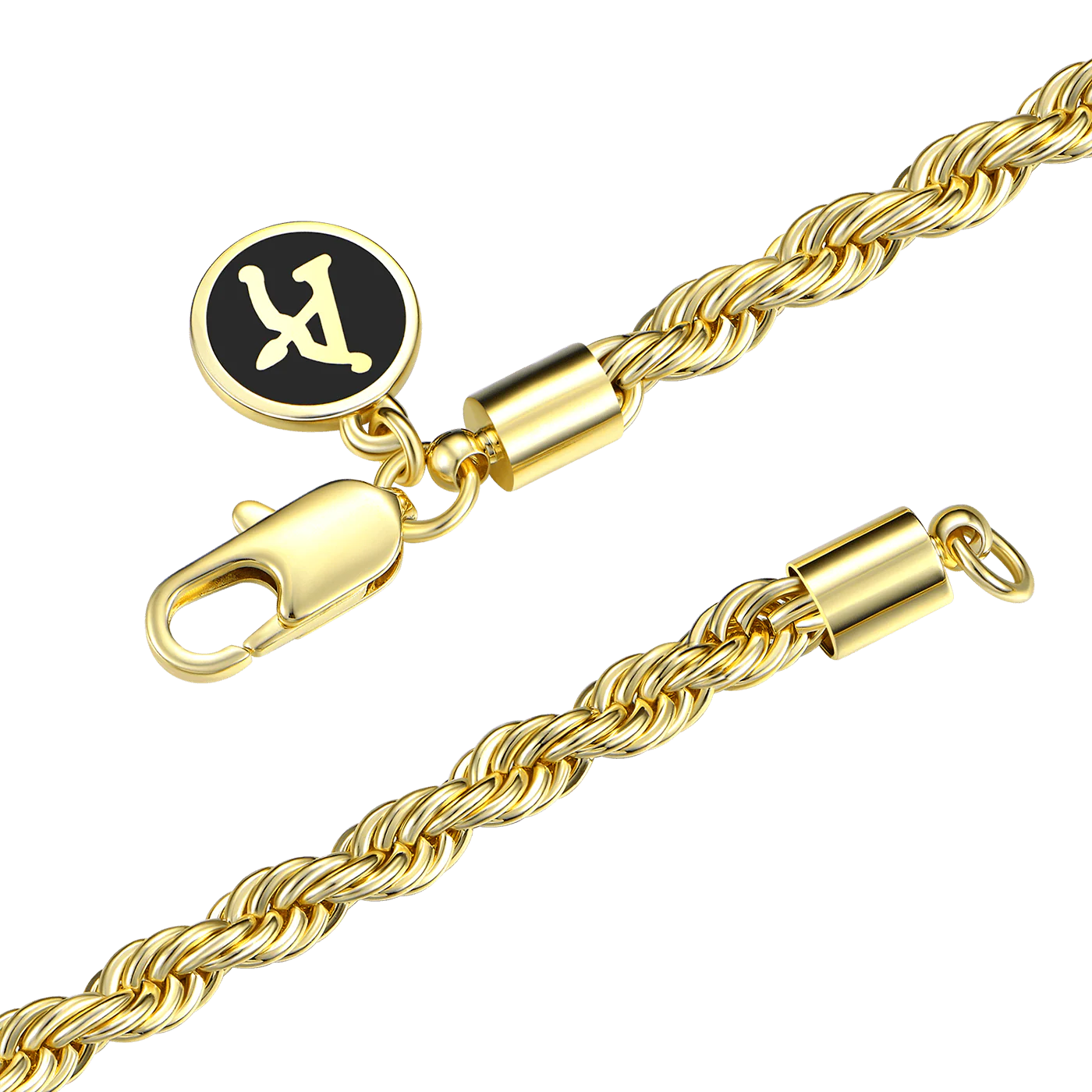 4.5mm Yellow Gold Rope Chain - Image 5