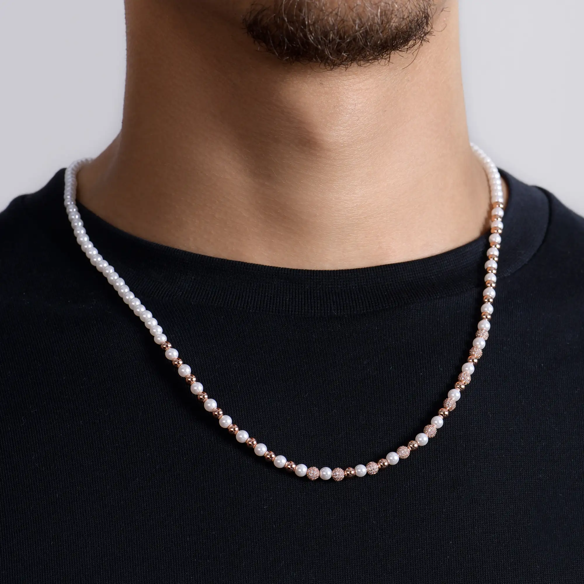 4mm Trove Orbit Pearl Chain - Rose Gold - Image 2
