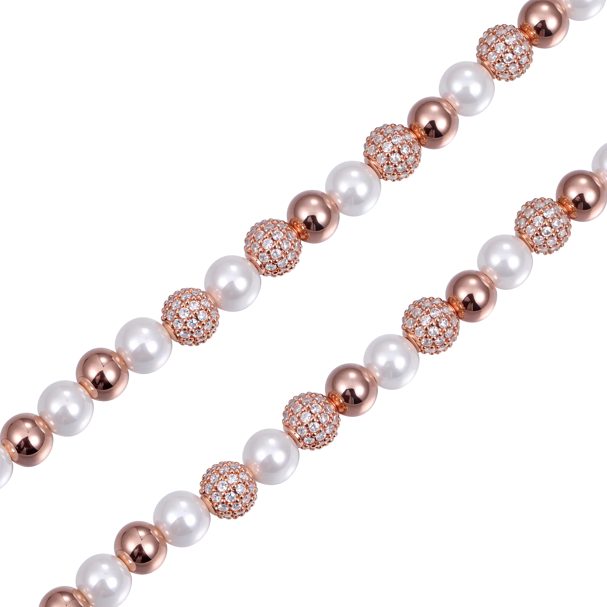 4mm Trove Orbit Pearl Chain - Rose Gold - Image 3