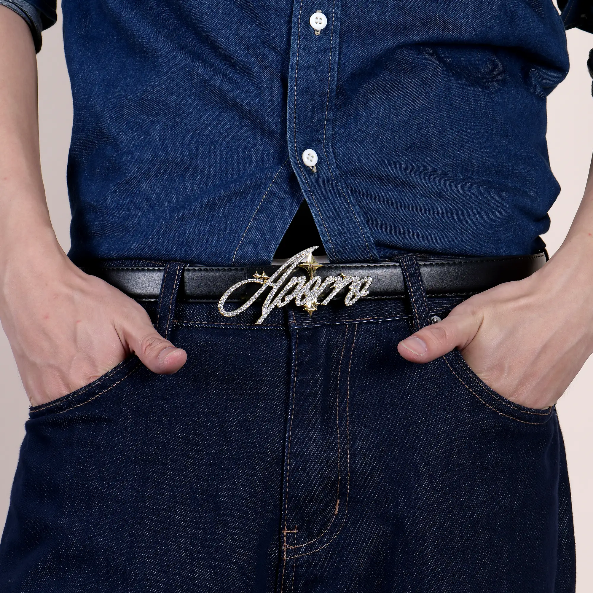 APORRO Holiday Script Iced Belt - Image 2