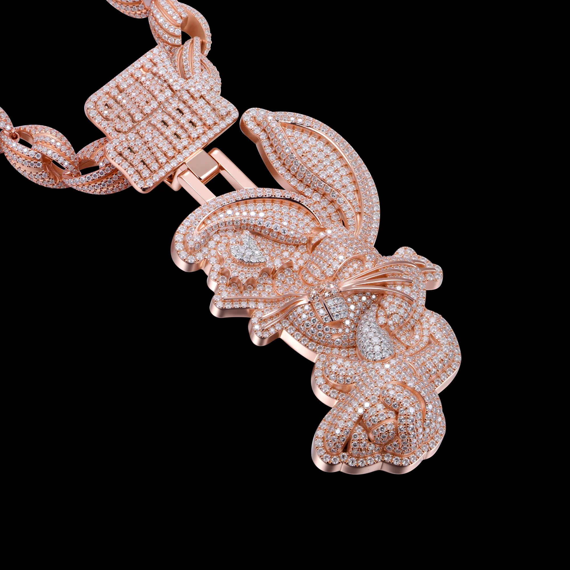 APORRO Premium Custom 3D Iced Bugs Bunny Pendant - Image 2