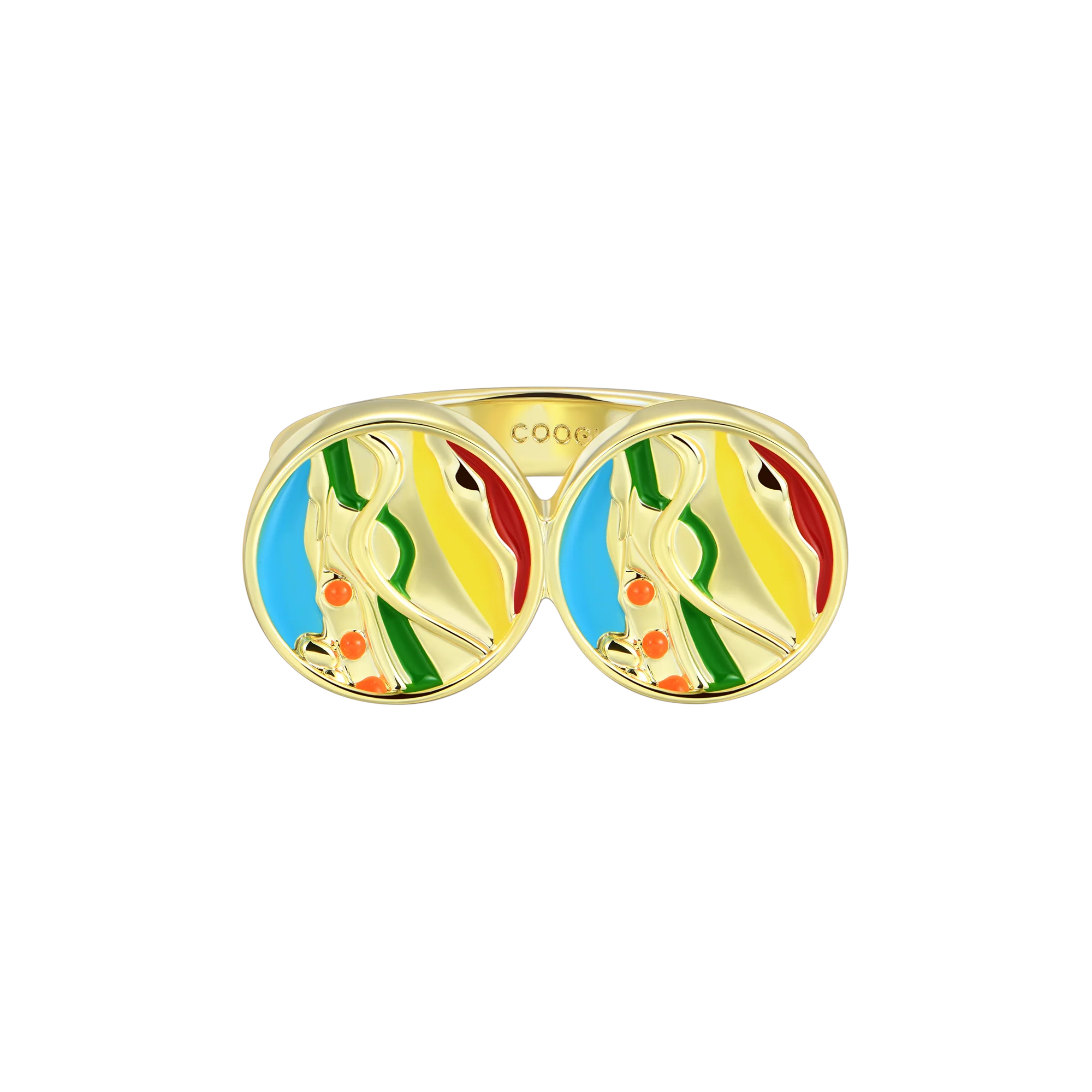 APORRO X COOGI Sweater Stripe Enamel Ring