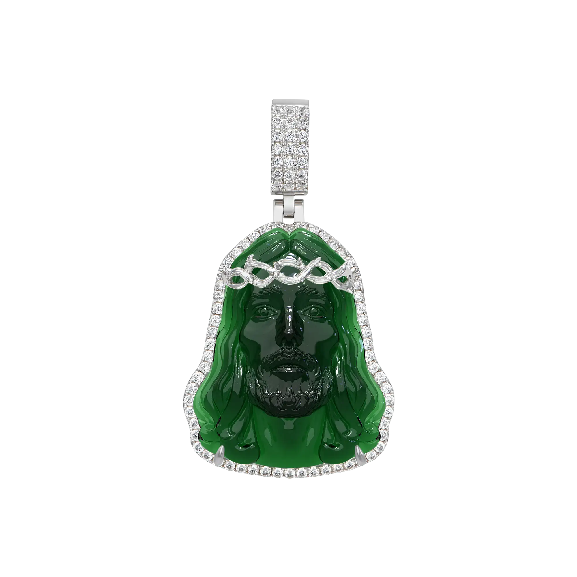 Arcenciel Gospel Jesus Pendant - Forest Green