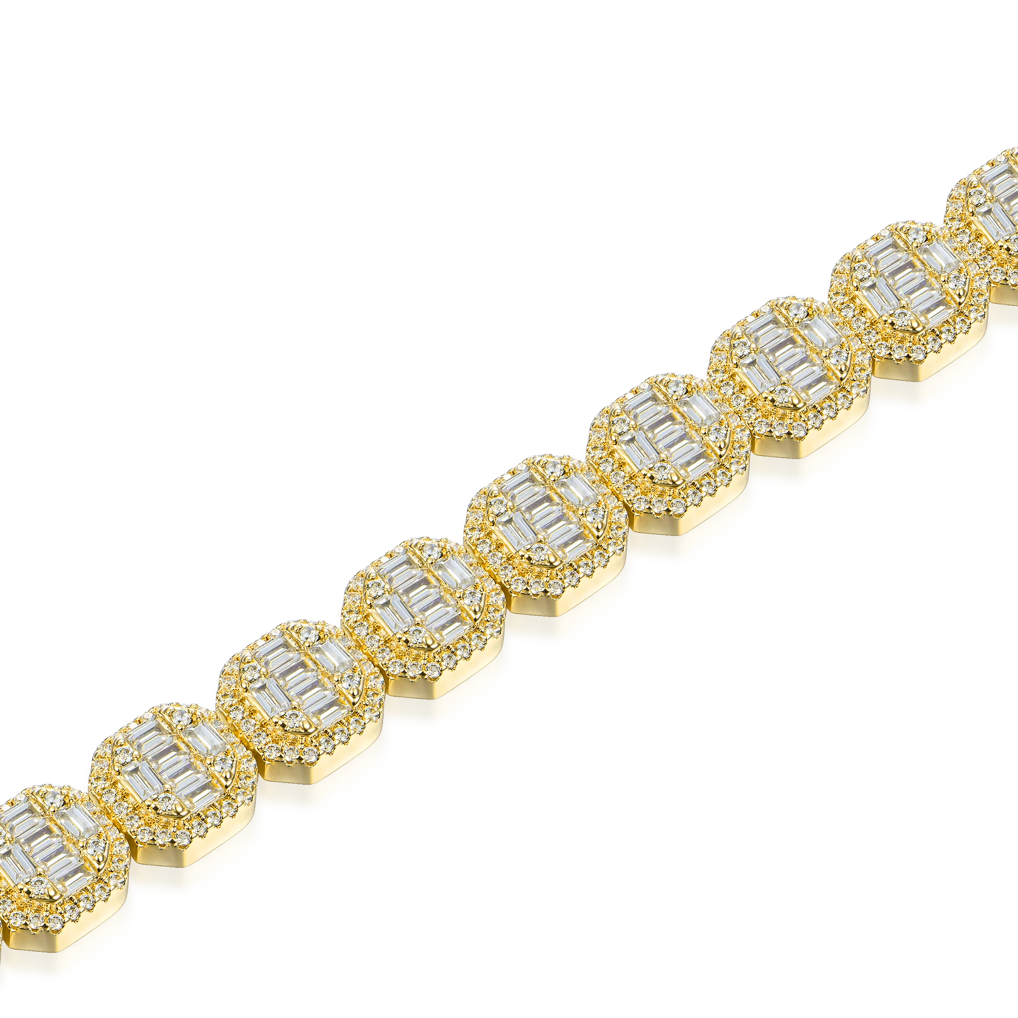 Baguette Tennis & Rope Bracelet Set - Image 8