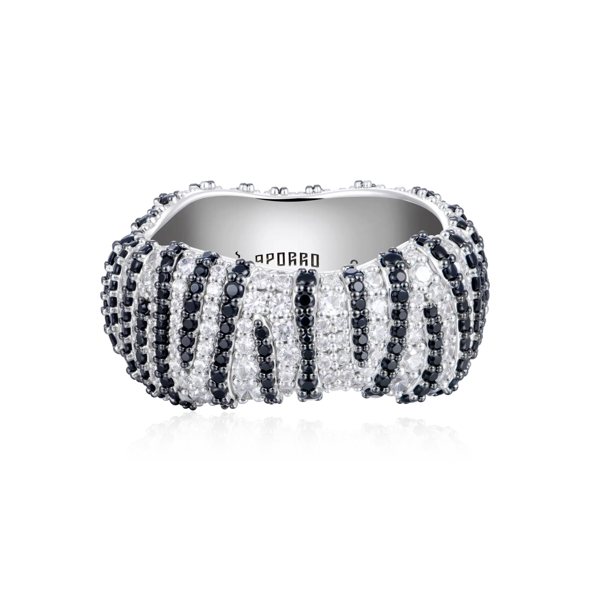 Black & White Striped Ring - Image 3
