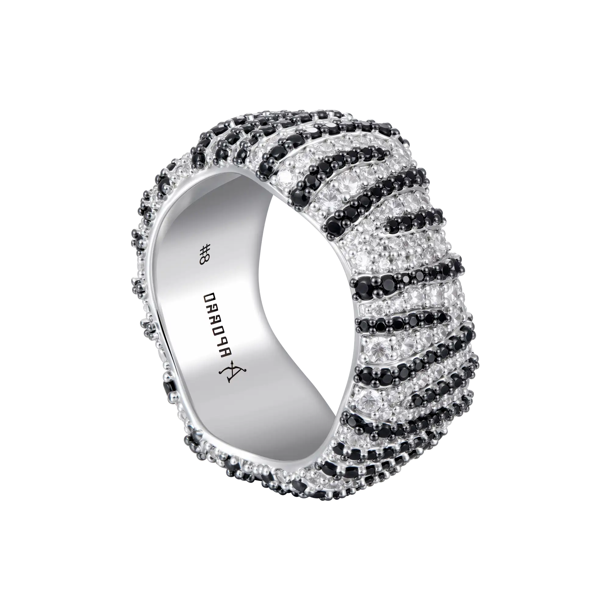 Black & White Striped Ring - Image 4