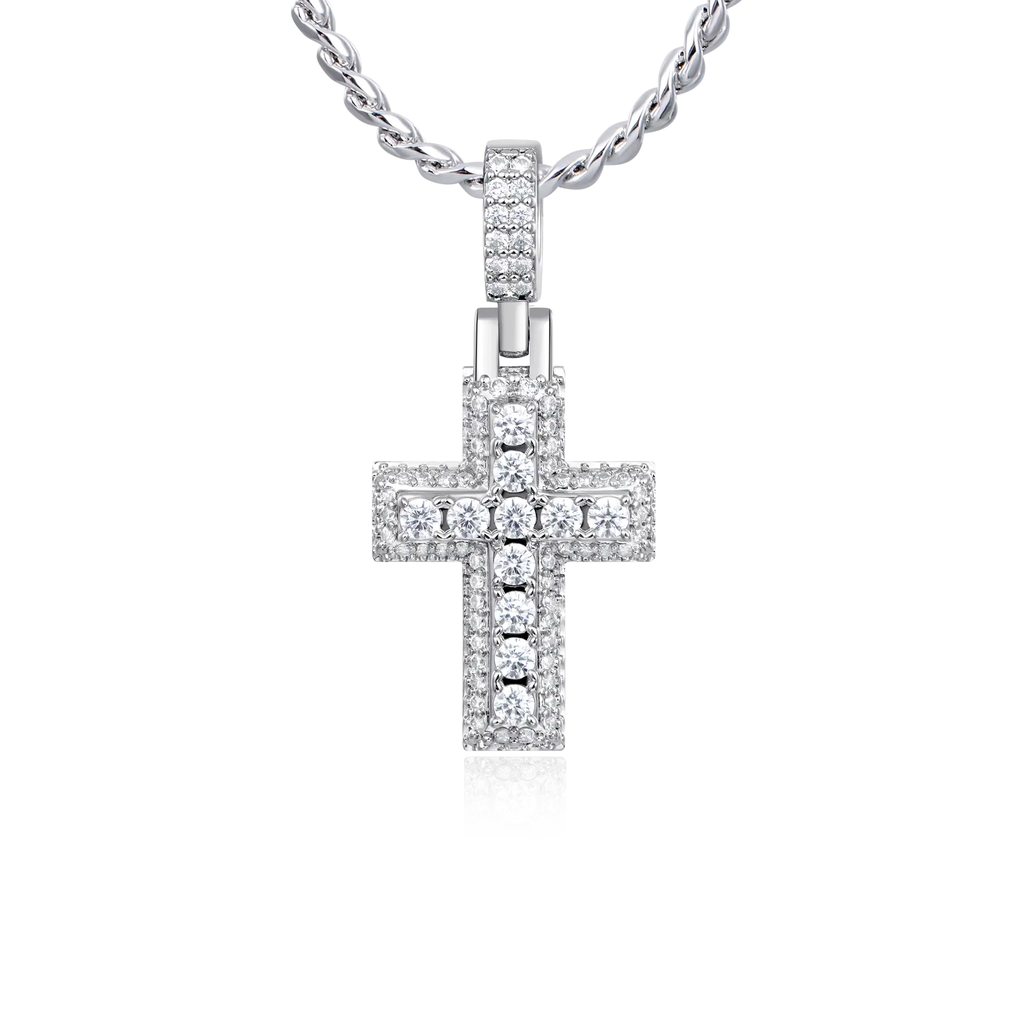Brilliance Layered Cross Pendant - Small - Image 4