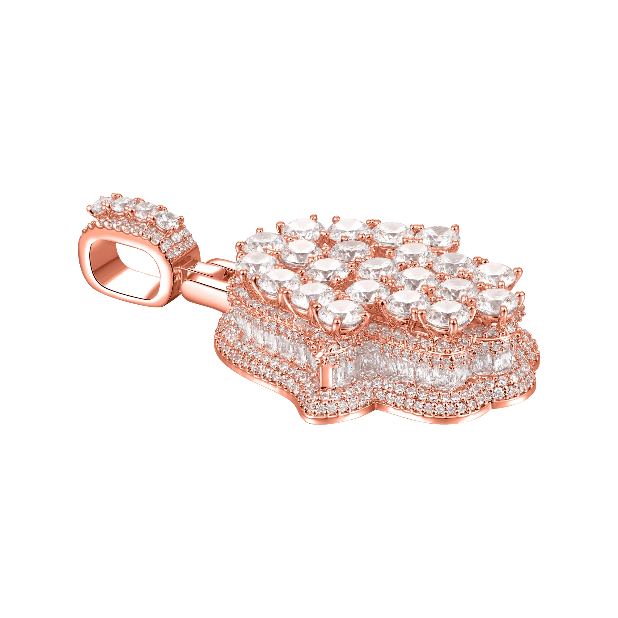 Brilliance Layered Hamsa Pendant - Rose Gold - Image 3
