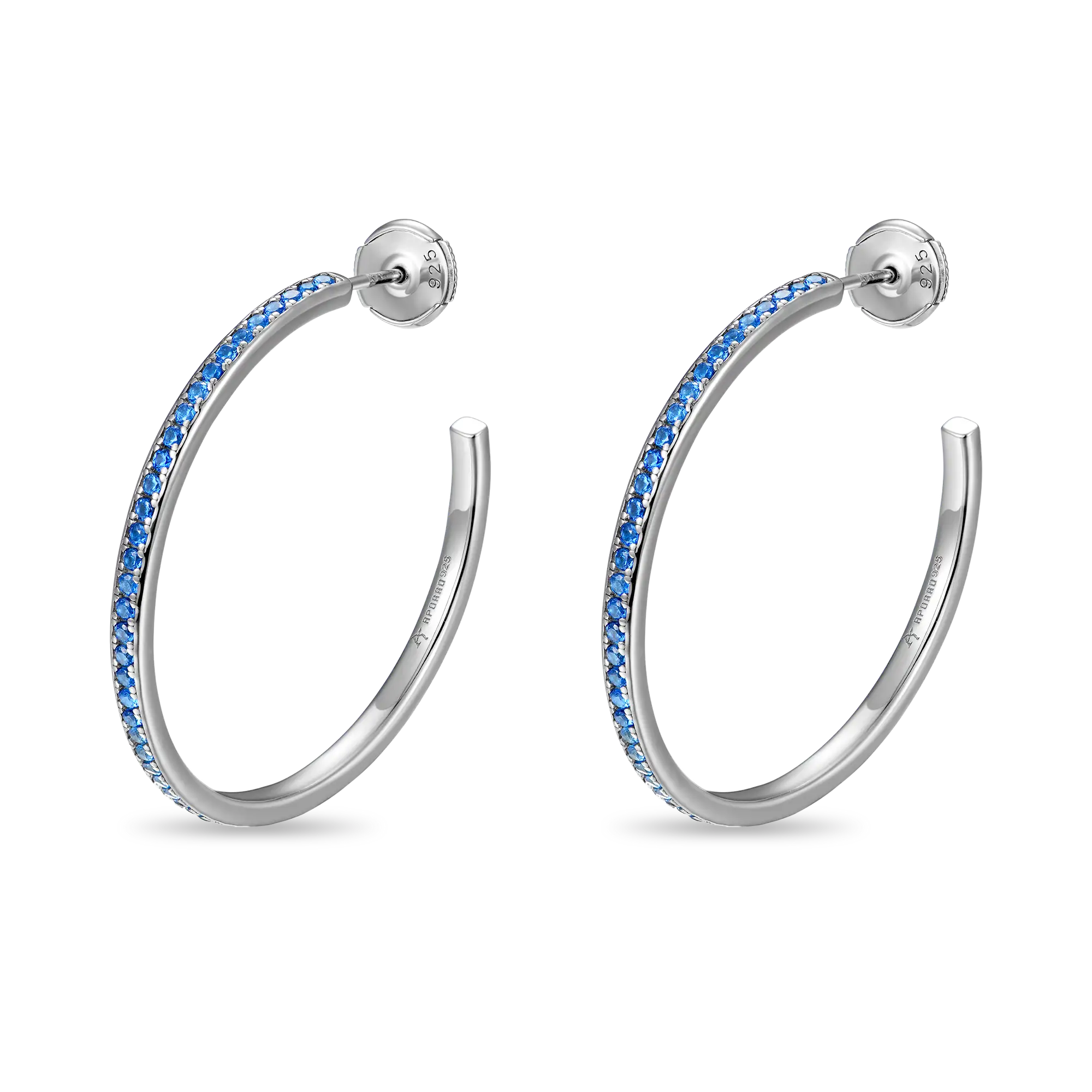 S925 Color Gradient One Row Hoop Earring - Single - Image 3