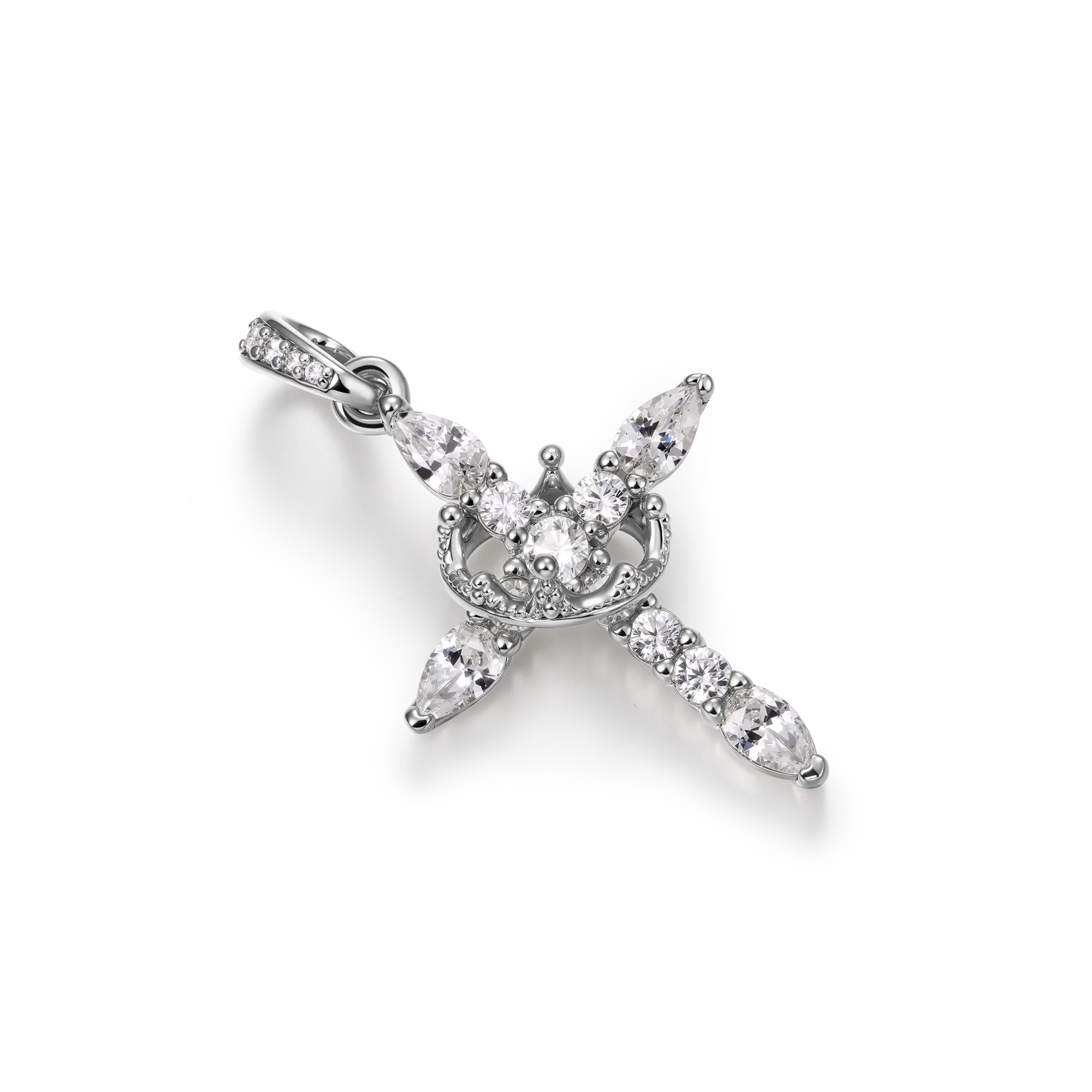 Crowned Sacred Cross Pendant - Image 6