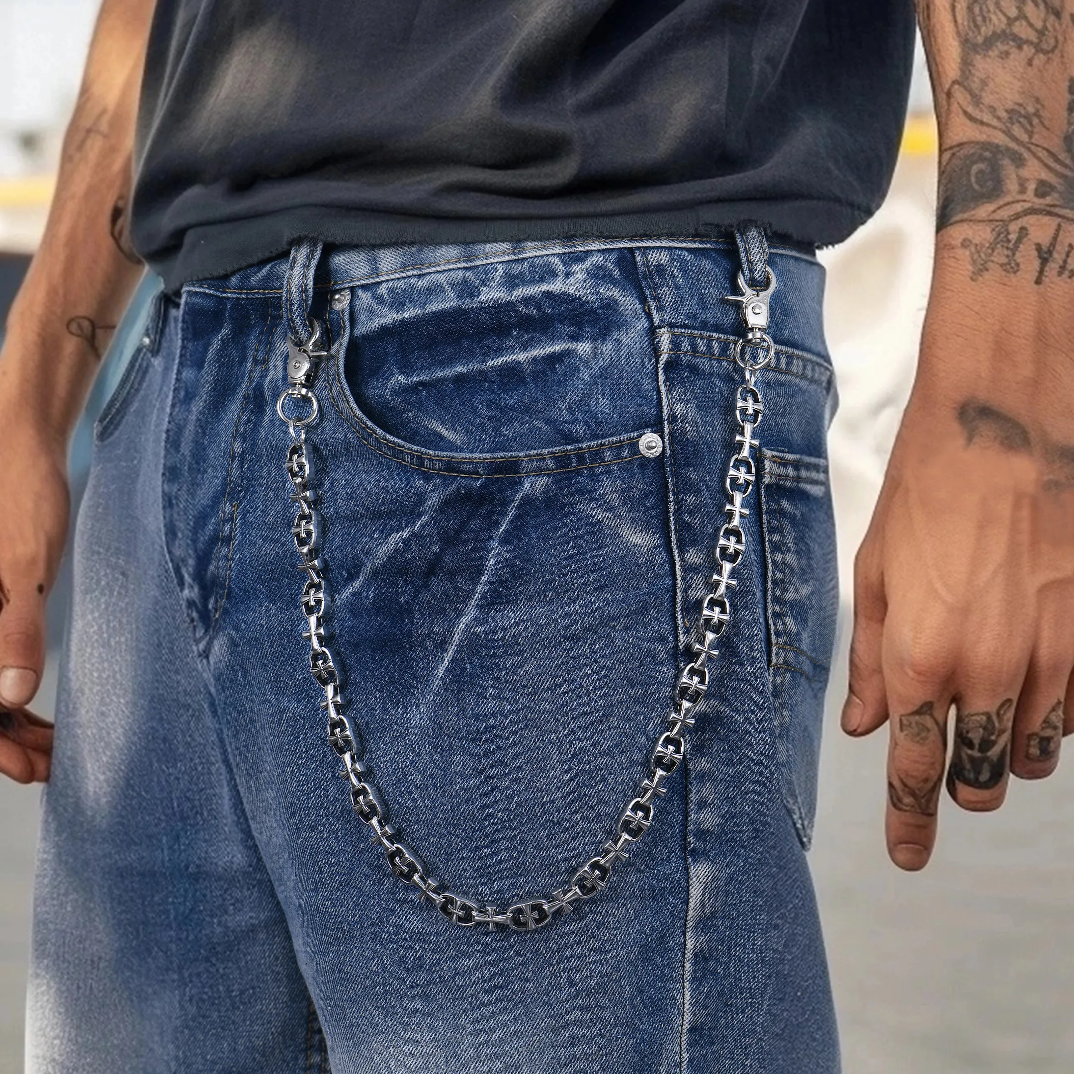 21" Crusader Link Chain & Wallet Chain - 12mm - Image 2
