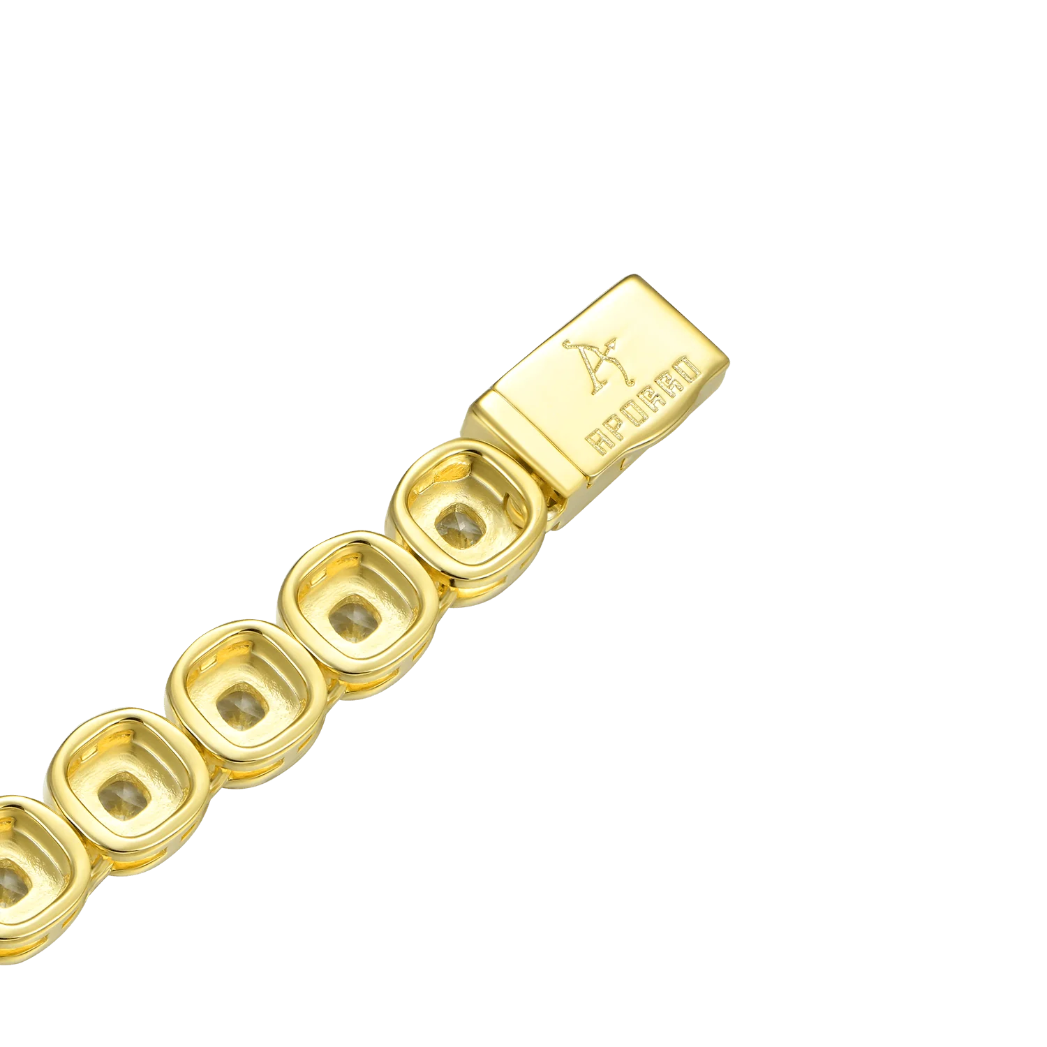 Moissanite Cushion-Cut Clustered Tennis Chain - 7mm - Image 12