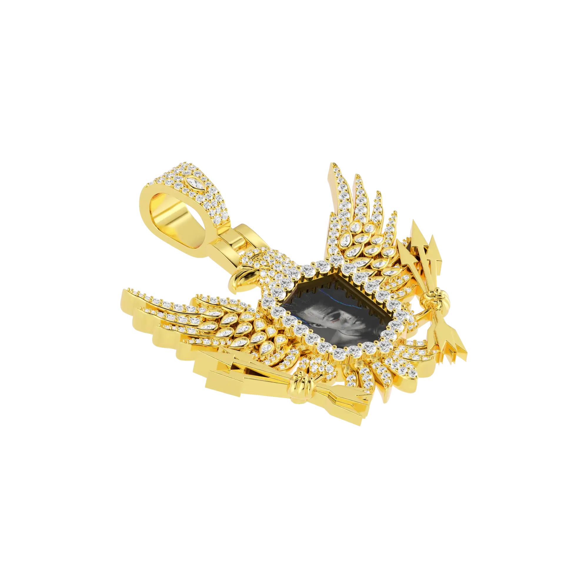 Custom 3D Eagle Photo Frame Pendant - Image 3