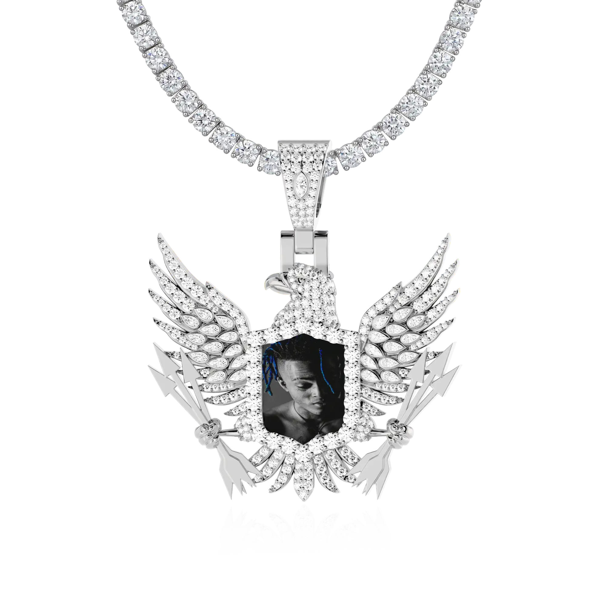 Custom 3D Eagle Photo Frame Pendant - Image 5