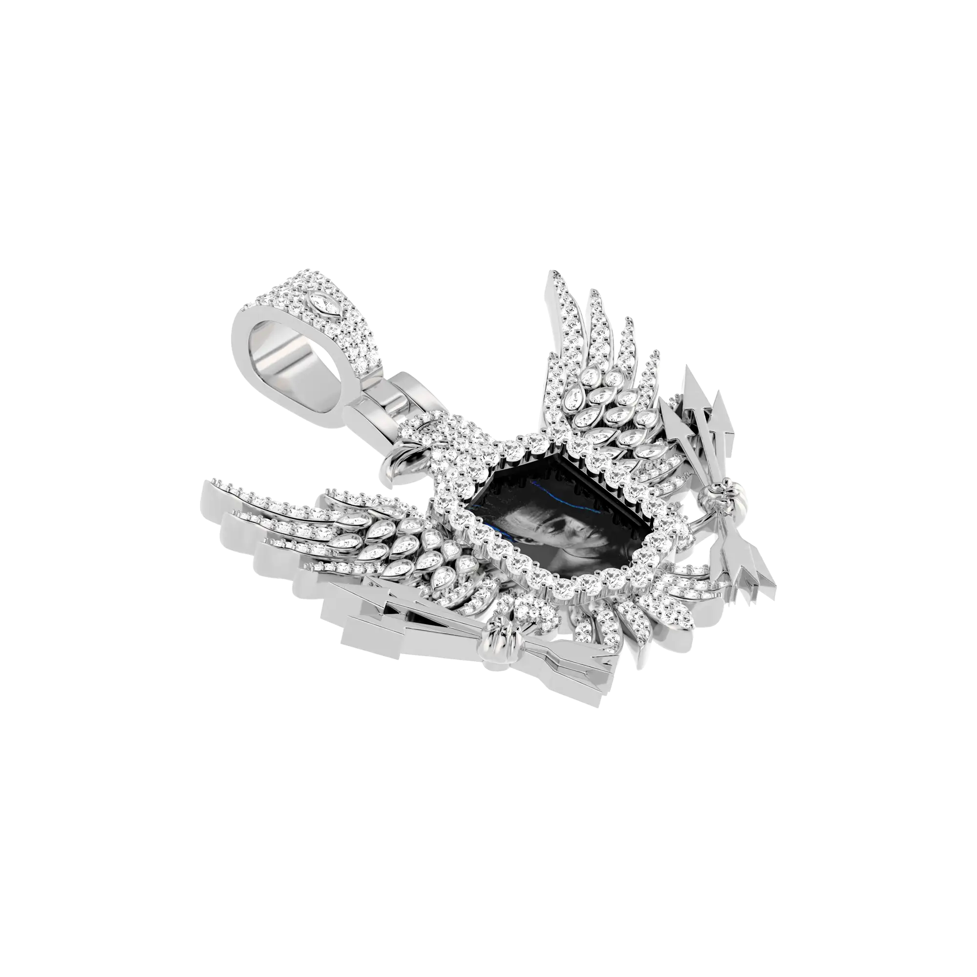 Custom 3D Eagle Photo Frame Pendant - Image 6