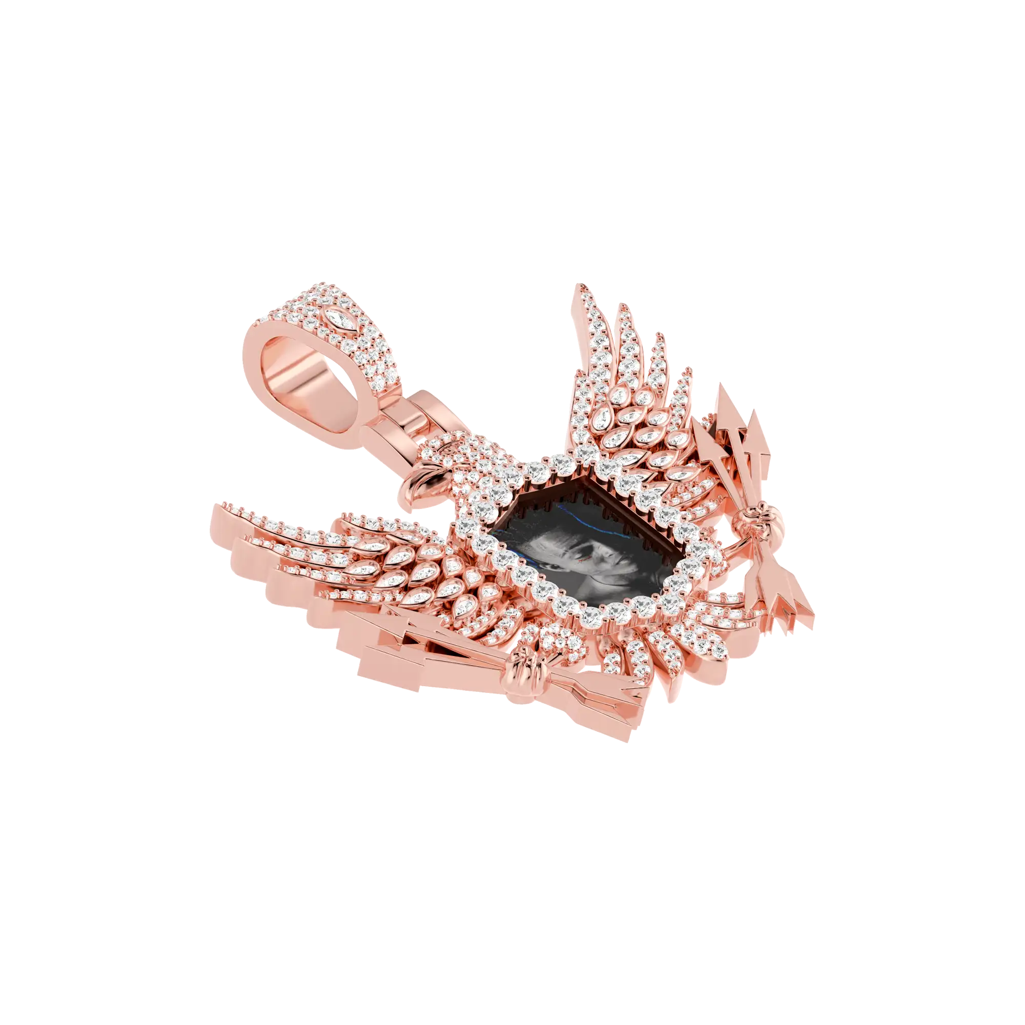 Custom 3D Eagle Photo Frame Pendant - Image 9
