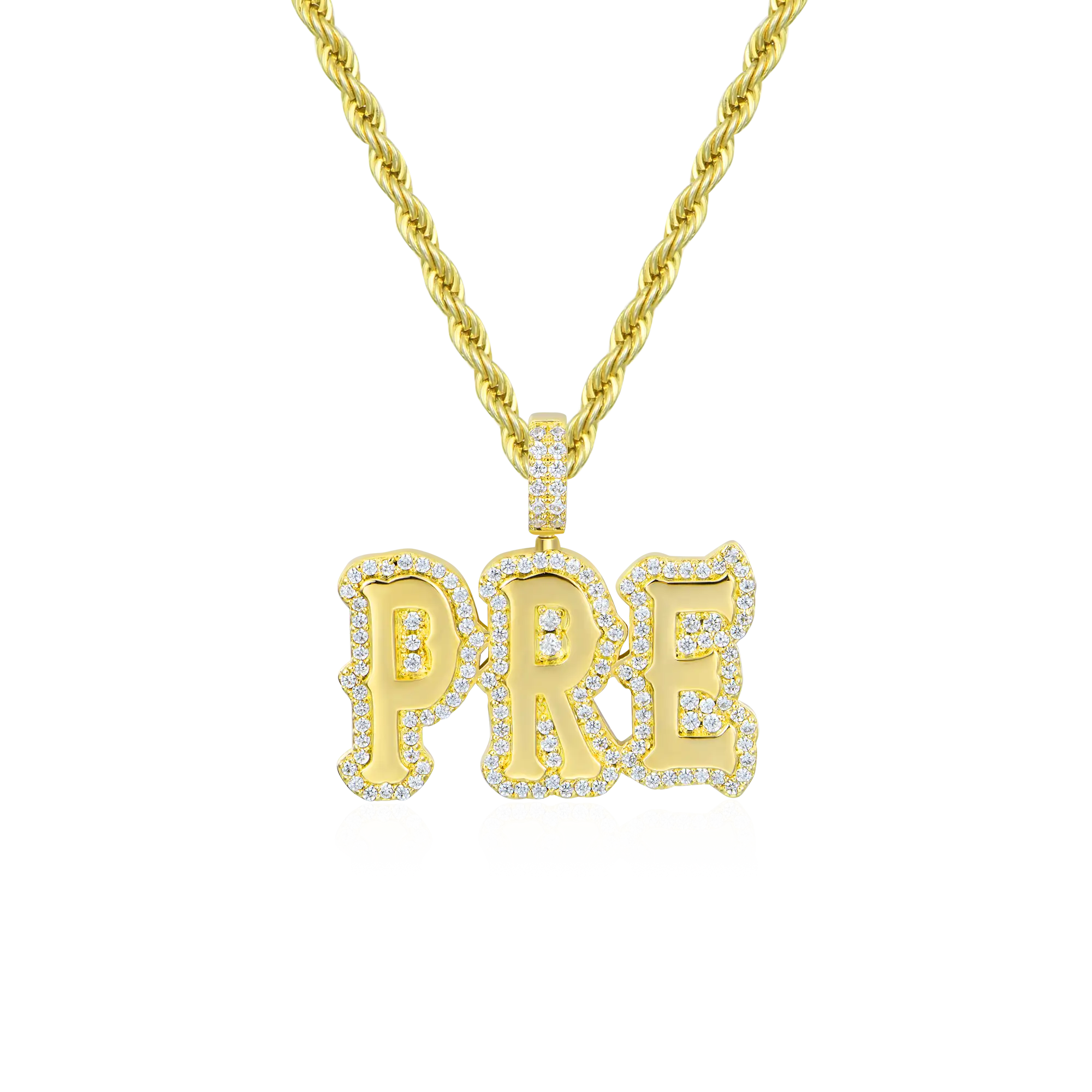 Custom Mini Moissanite Bosox Font Pendant - Image 9
