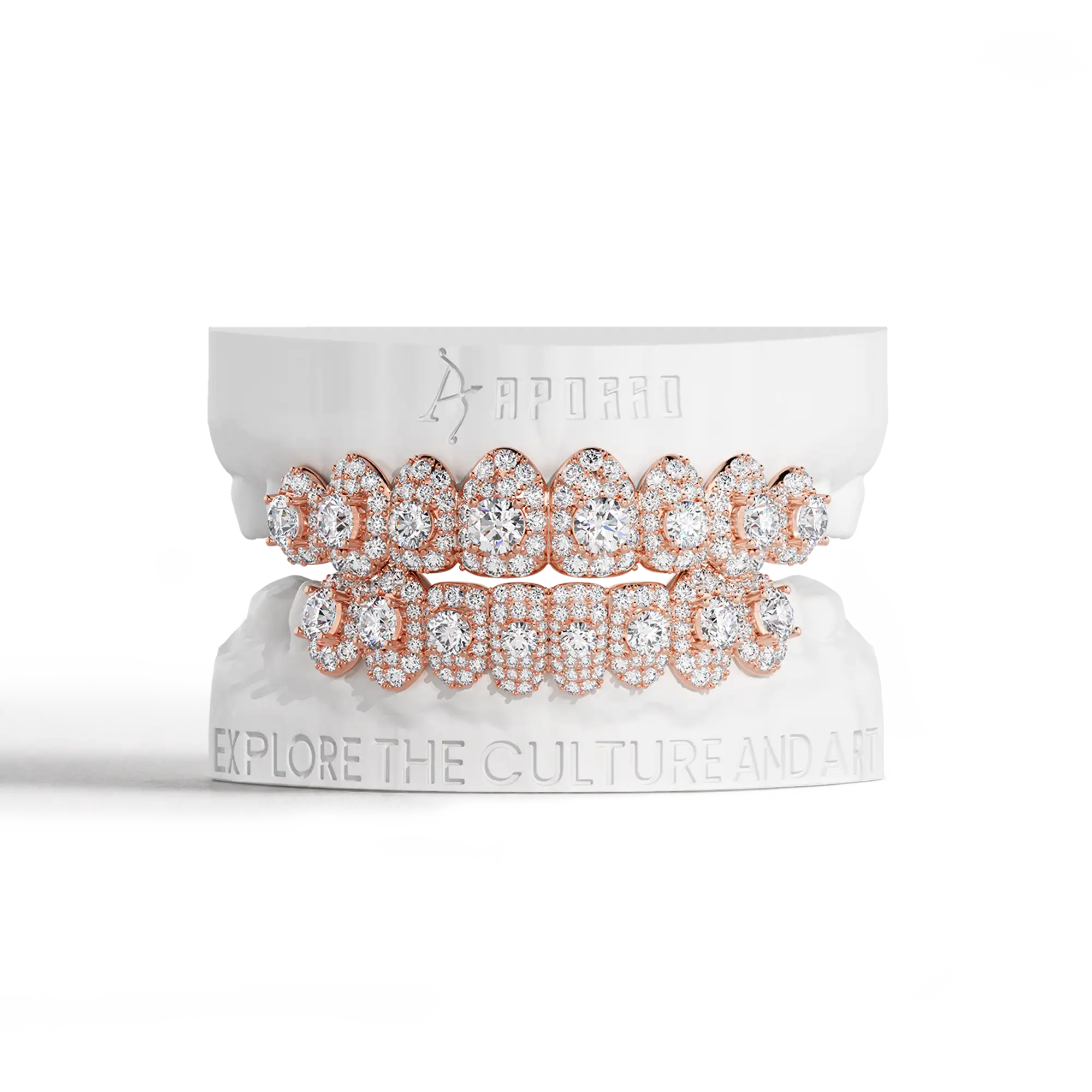 Custom Center Stone in a Full-Pavé Setting Grillz - Image 7