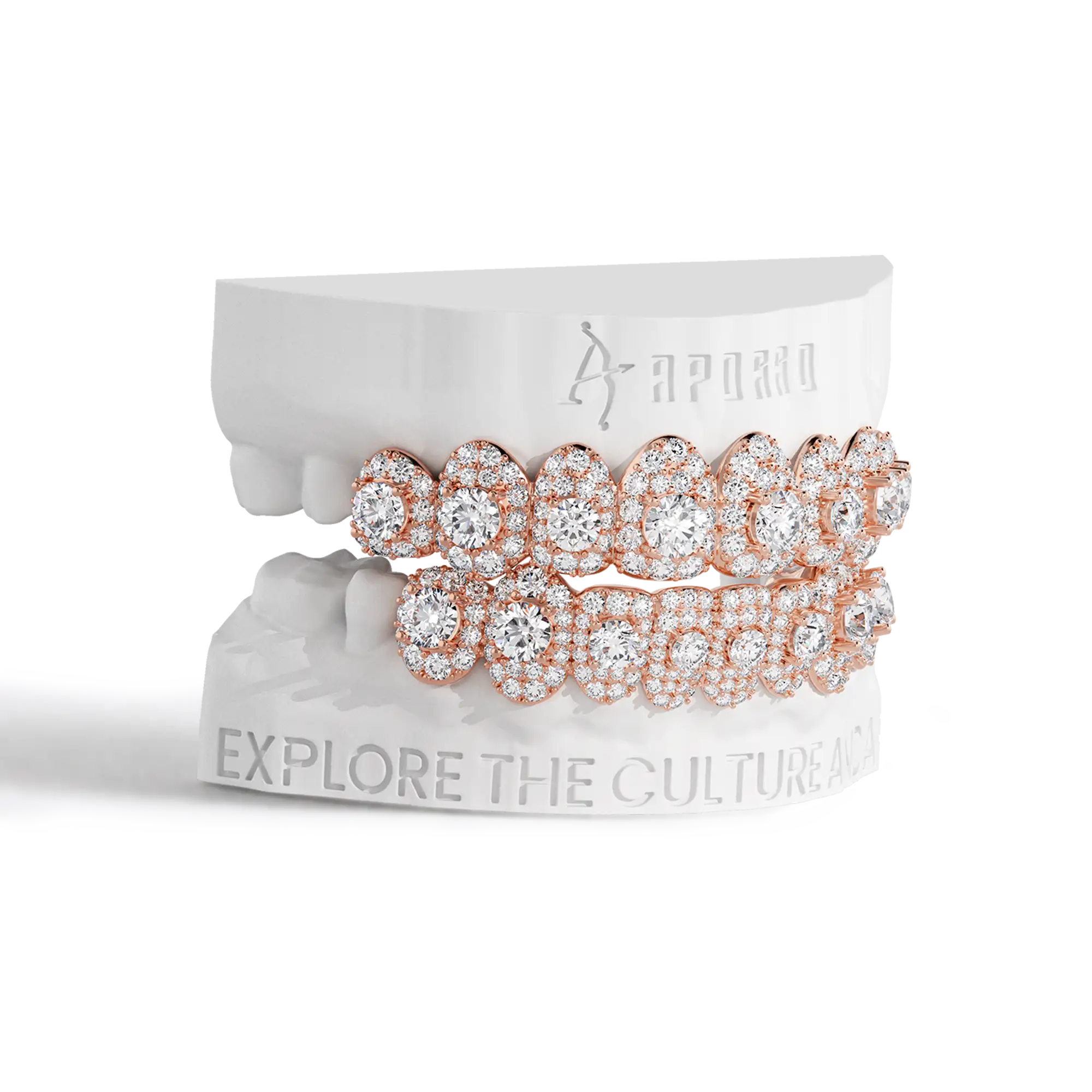 Custom Center Stone in a Full-Pavé Setting Grillz - Image 8