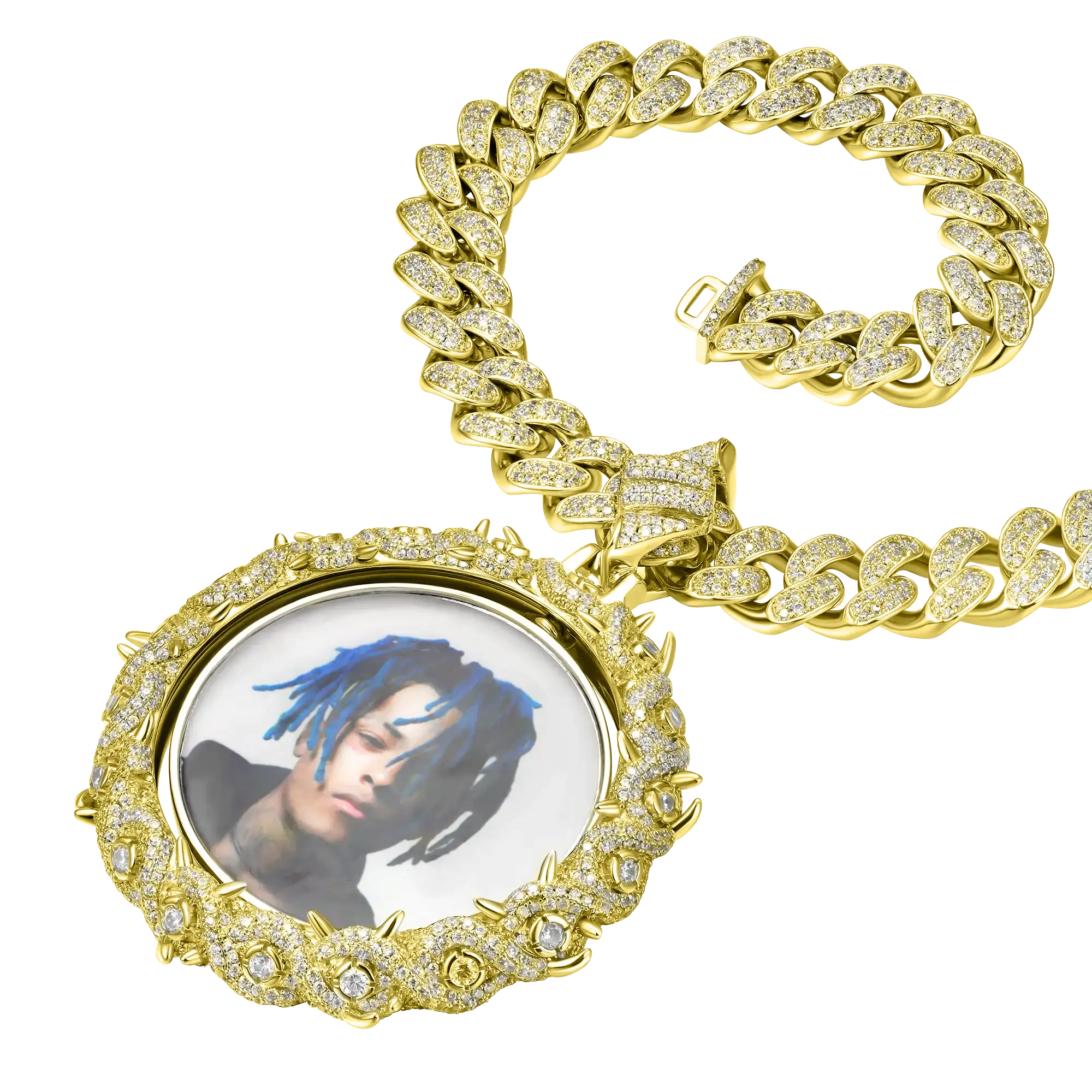 Custom Rotating Thorns Photo Pendant - Image 13