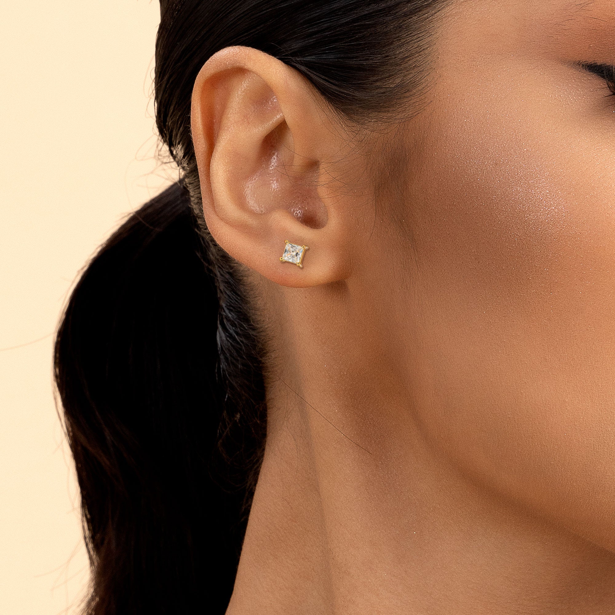 Custom Classic Moissanite Stud Earring - Image 33