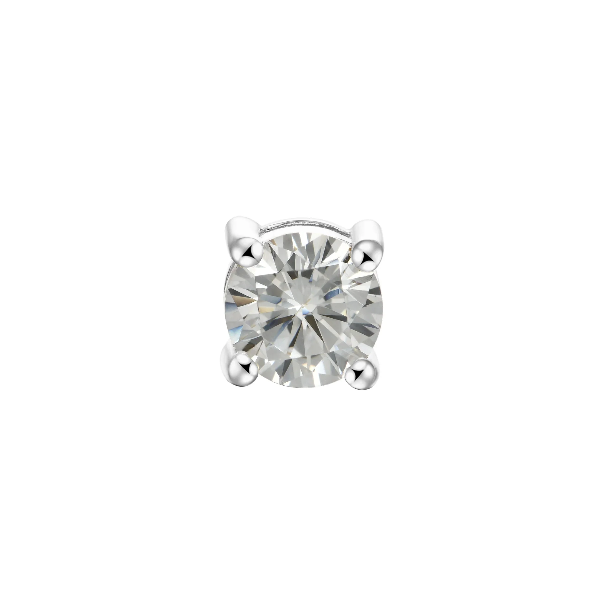 Custom Classic Moissanite Stud Earring - Image 5