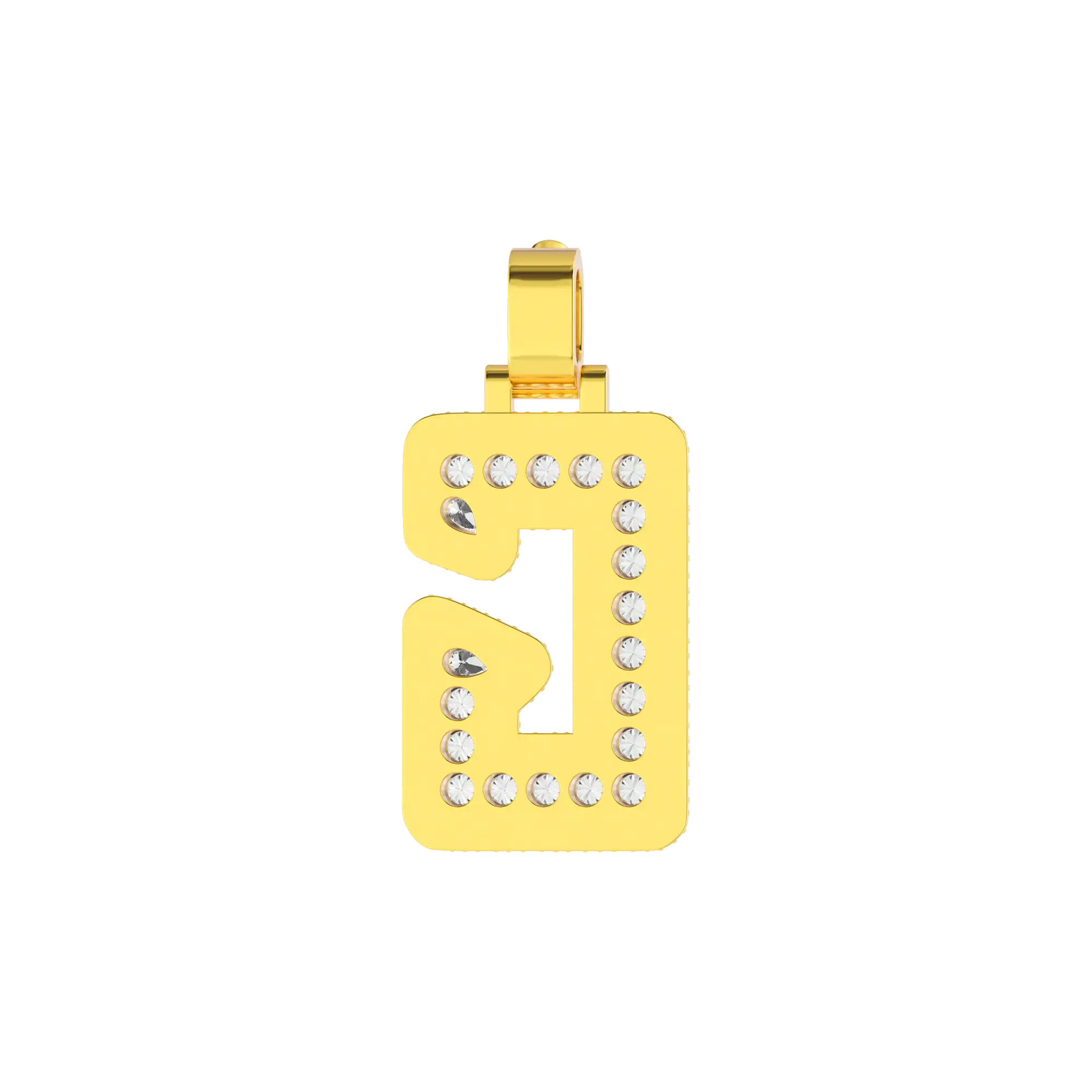 Custom Curved Gothic Font Pendant - Image 5