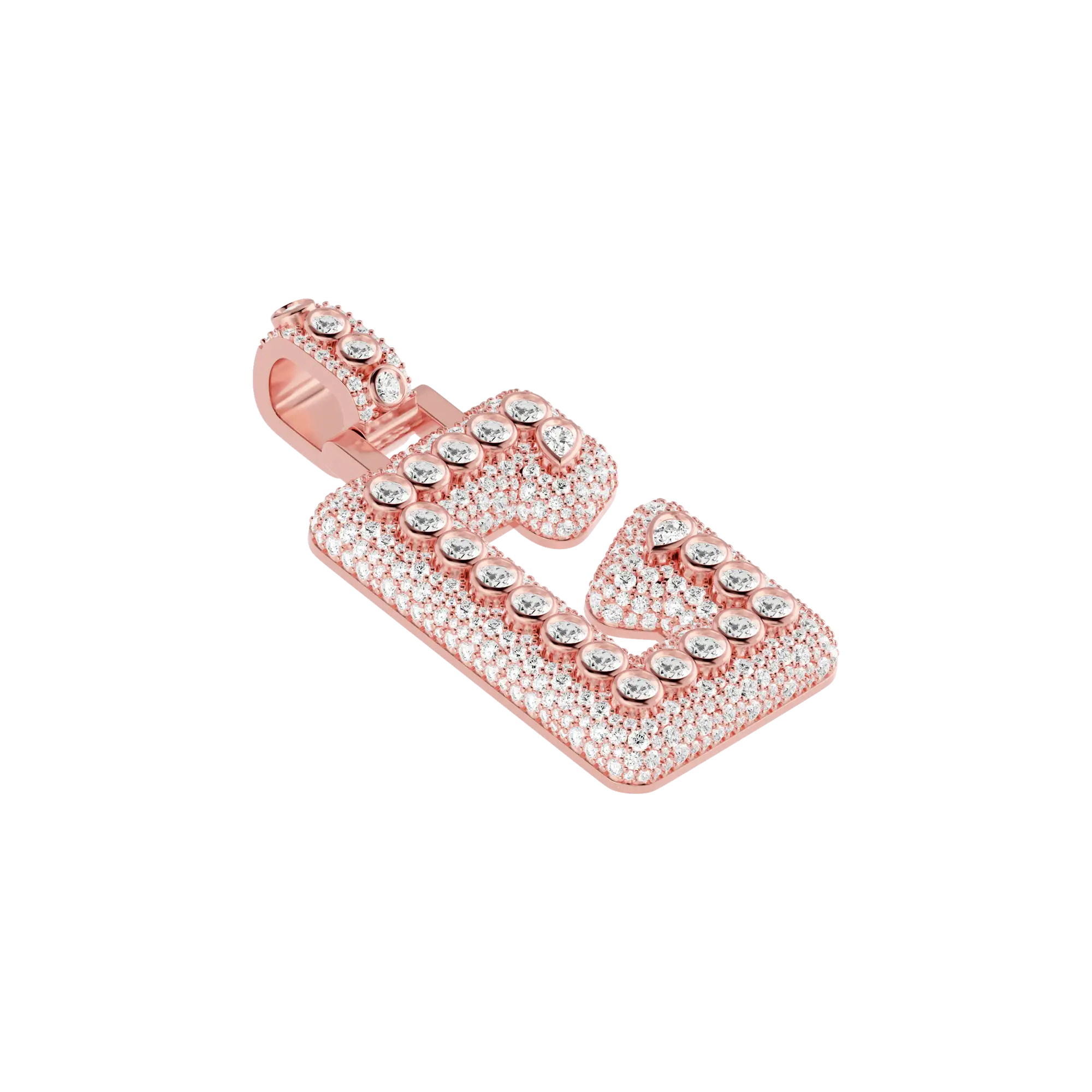 Custom Curved Gothic Font Pendant - Image 7