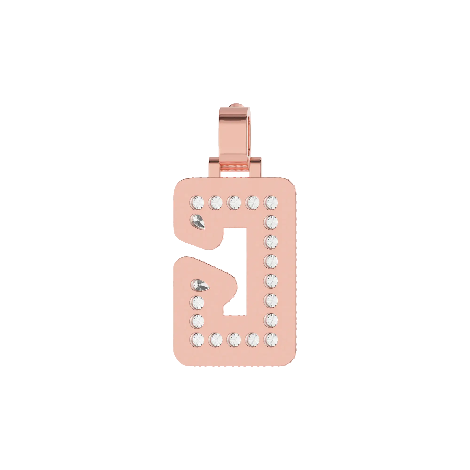 Custom Curved Gothic Font Pendant - Image 9