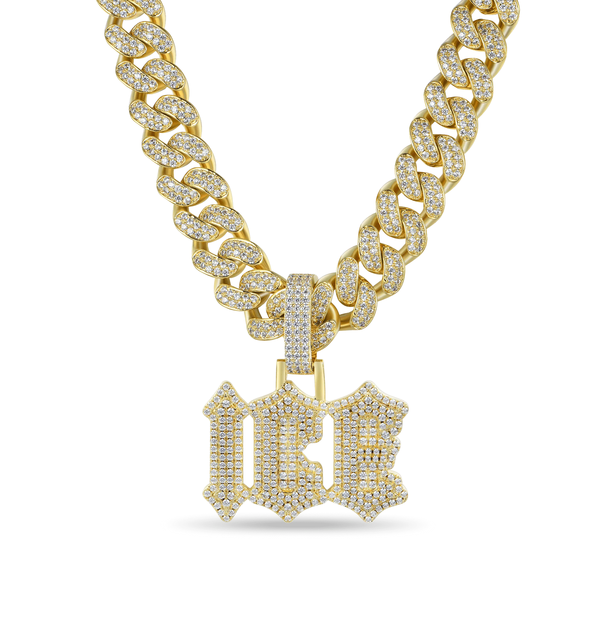 Custom Double Layers Gothic Font Pendant - Image 3
