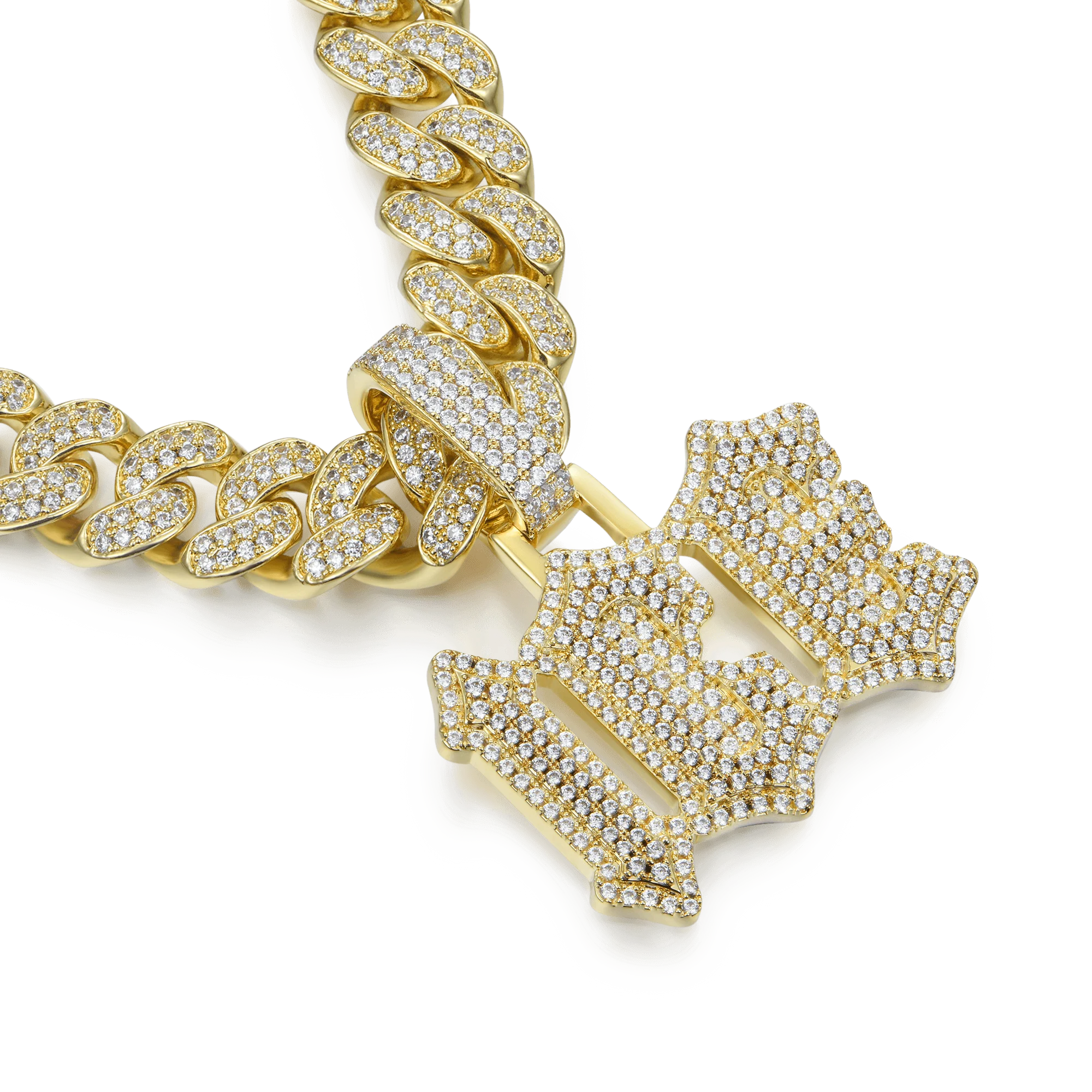 Custom Double Layers Gothic Font Pendant - Image 4