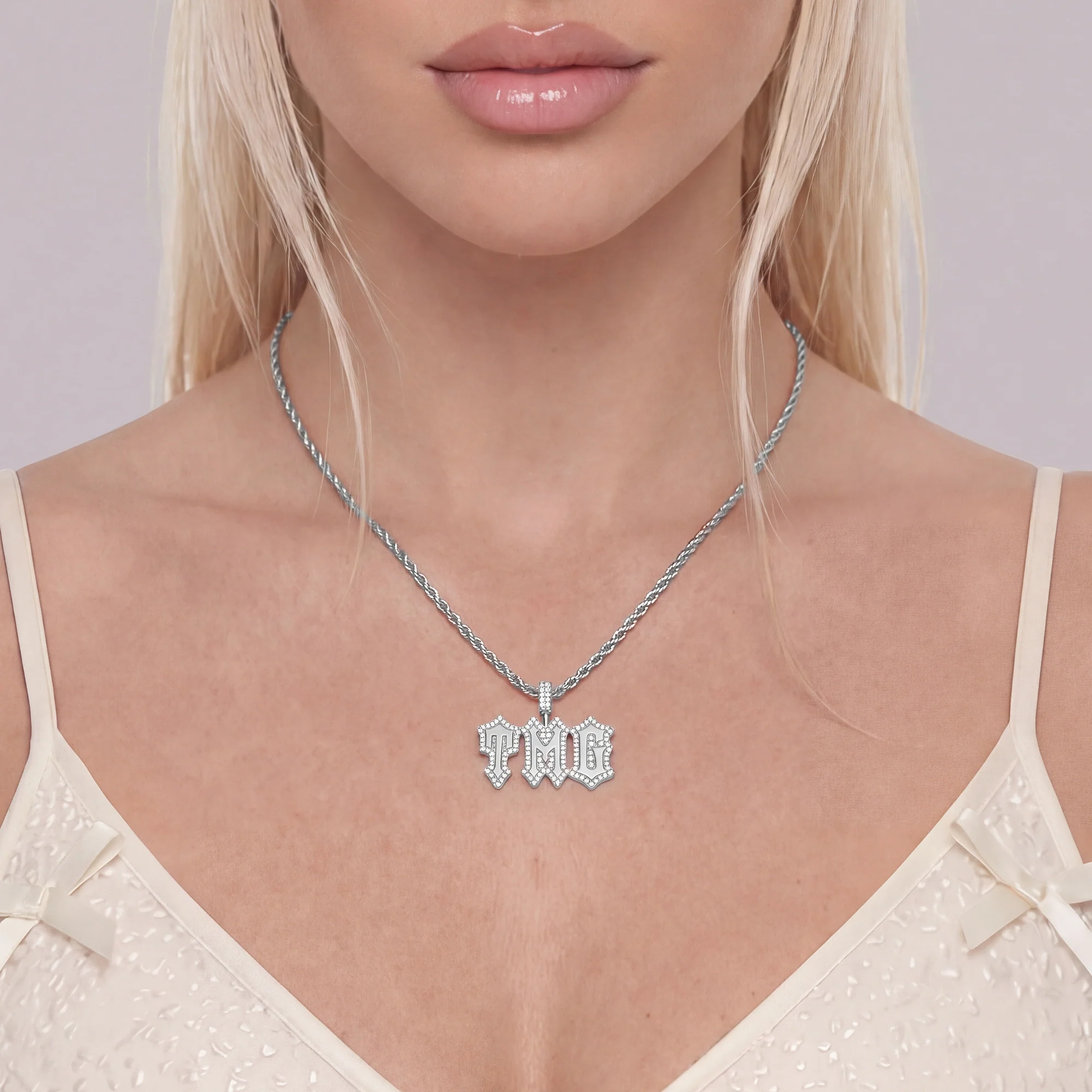 Custom Mini Moissanite Gothic Pendant - Image 12