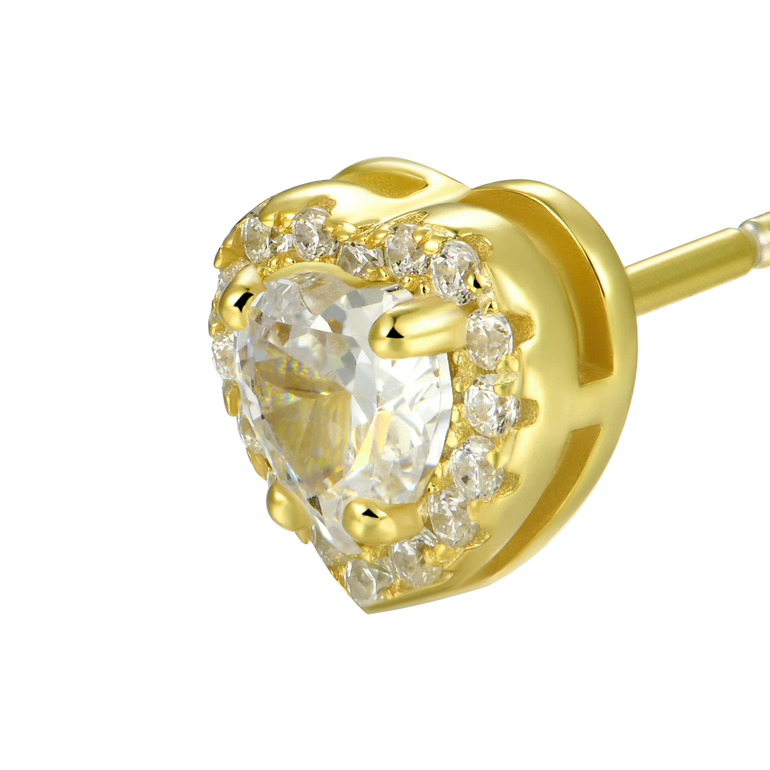 Custom Halo Moissanite Stud Earring - Image 118