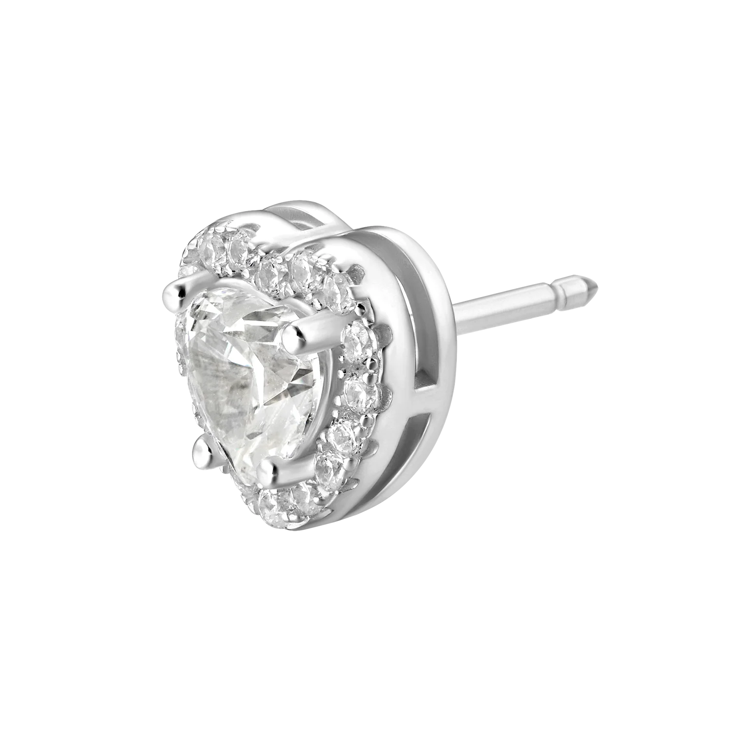 Custom Halo Moissanite Stud Earring - Image 124