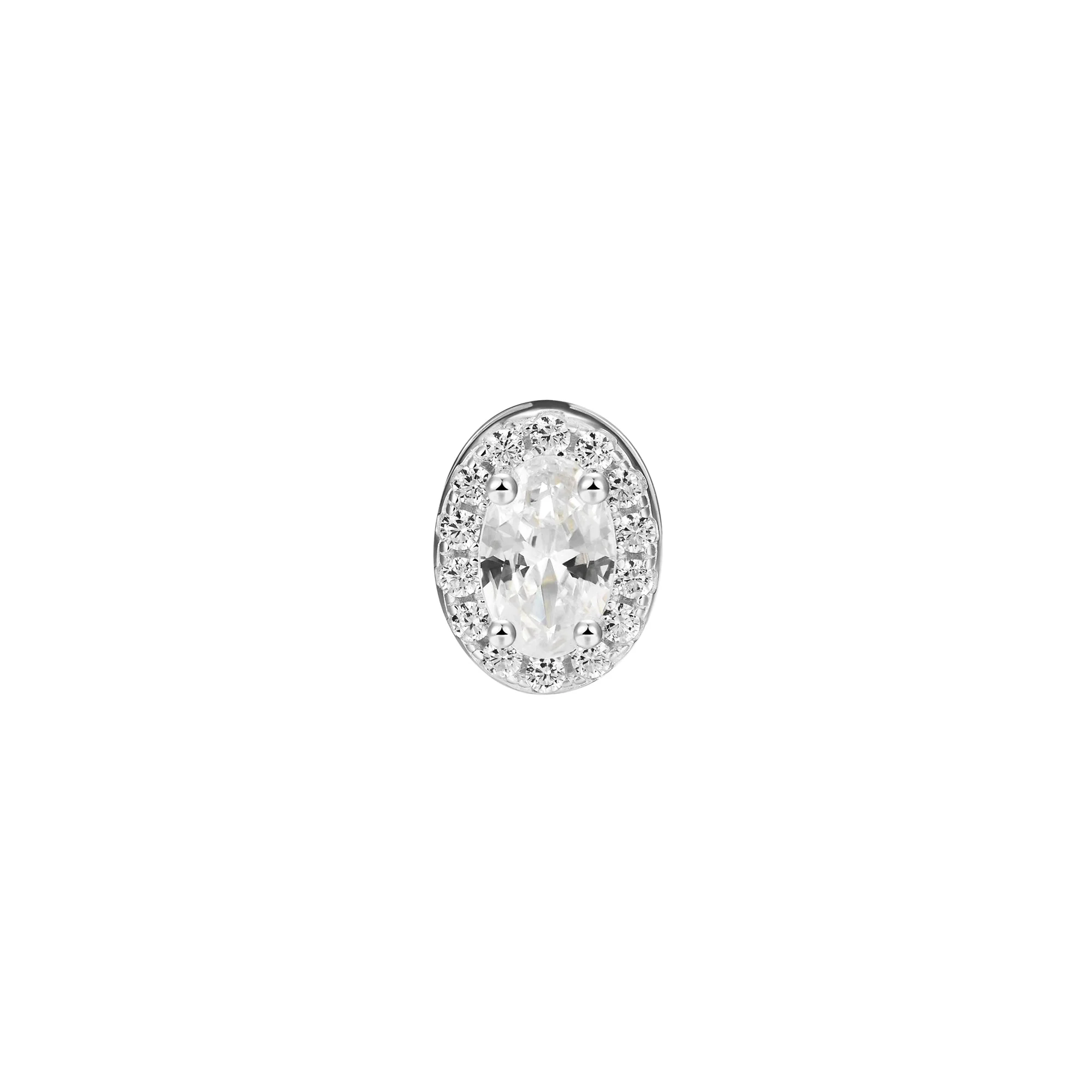 Custom Halo Moissanite Stud Earring - Image 149