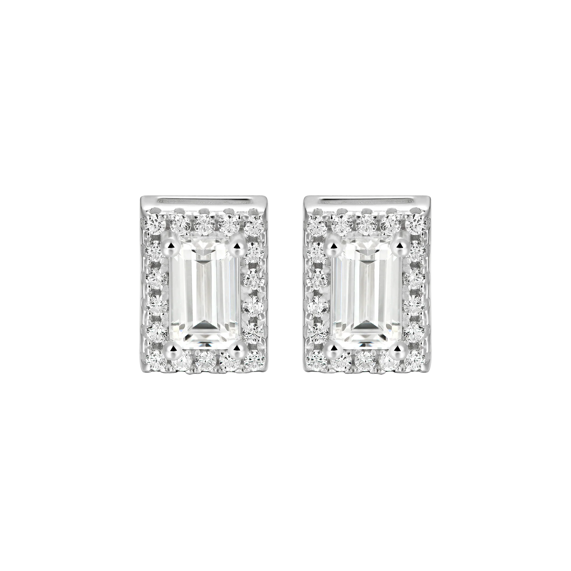 Custom Halo Moissanite Stud Earring - Image 186