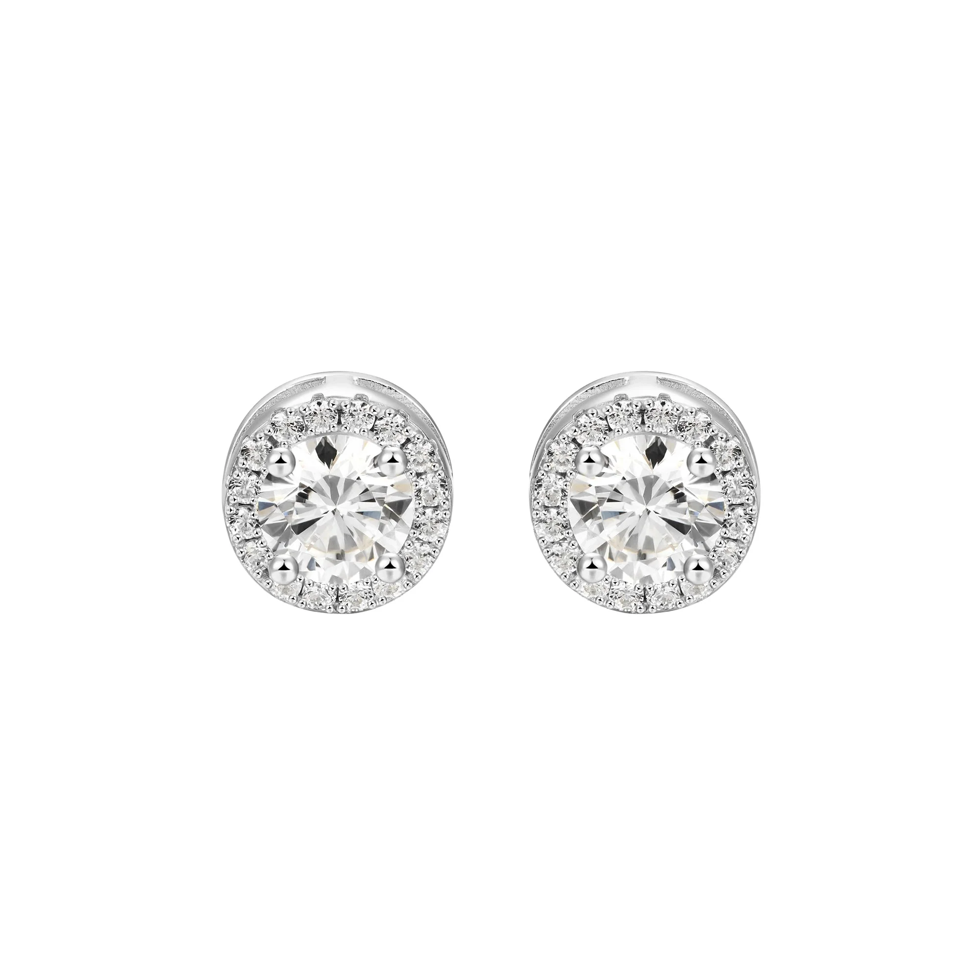 Custom Halo Moissanite Stud Earring - Image 6