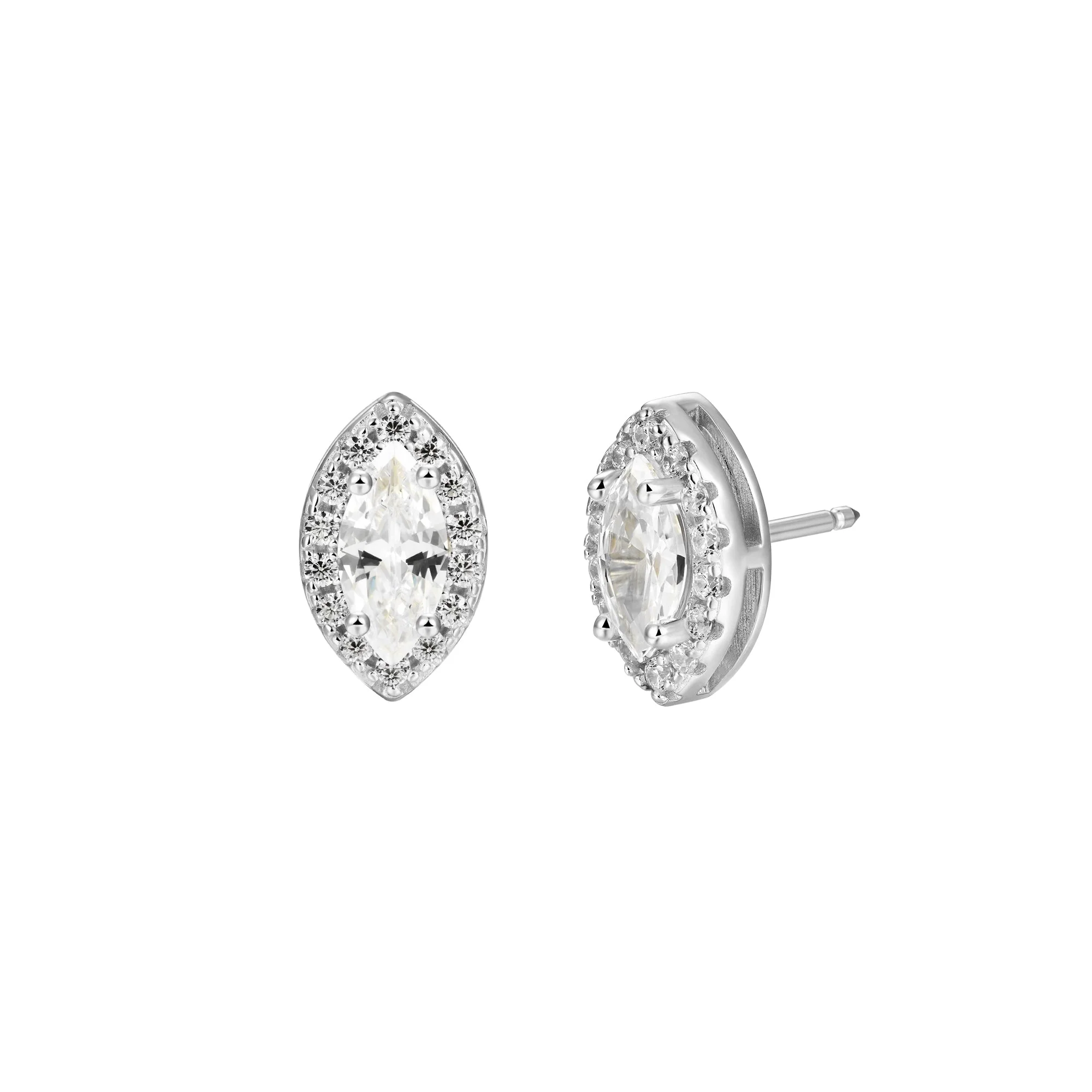Custom Halo Moissanite Stud Earring - Image 61
