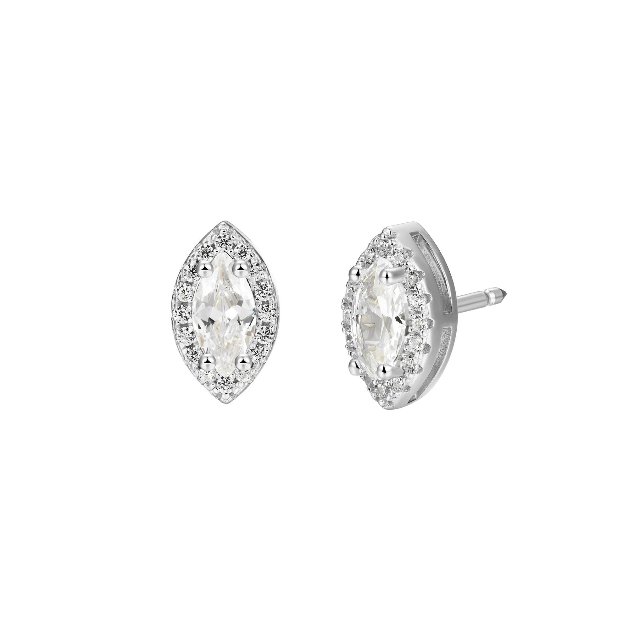 Custom Halo Moissanite Stud Earring - Image 73