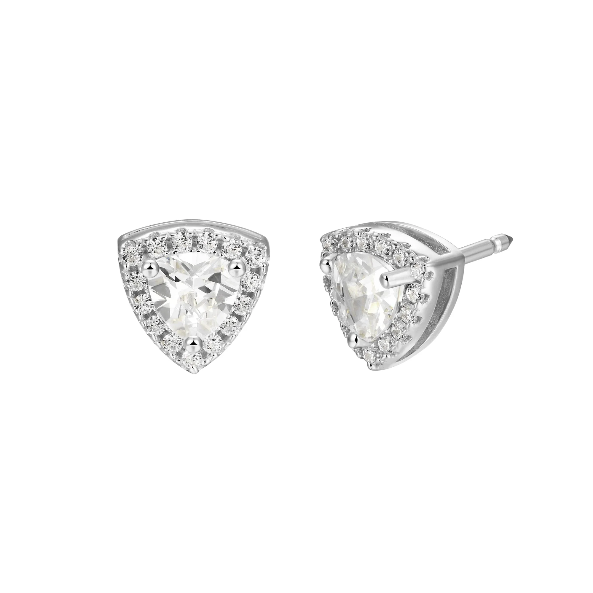 Custom Halo Moissanite Stud Earring - Image 85
