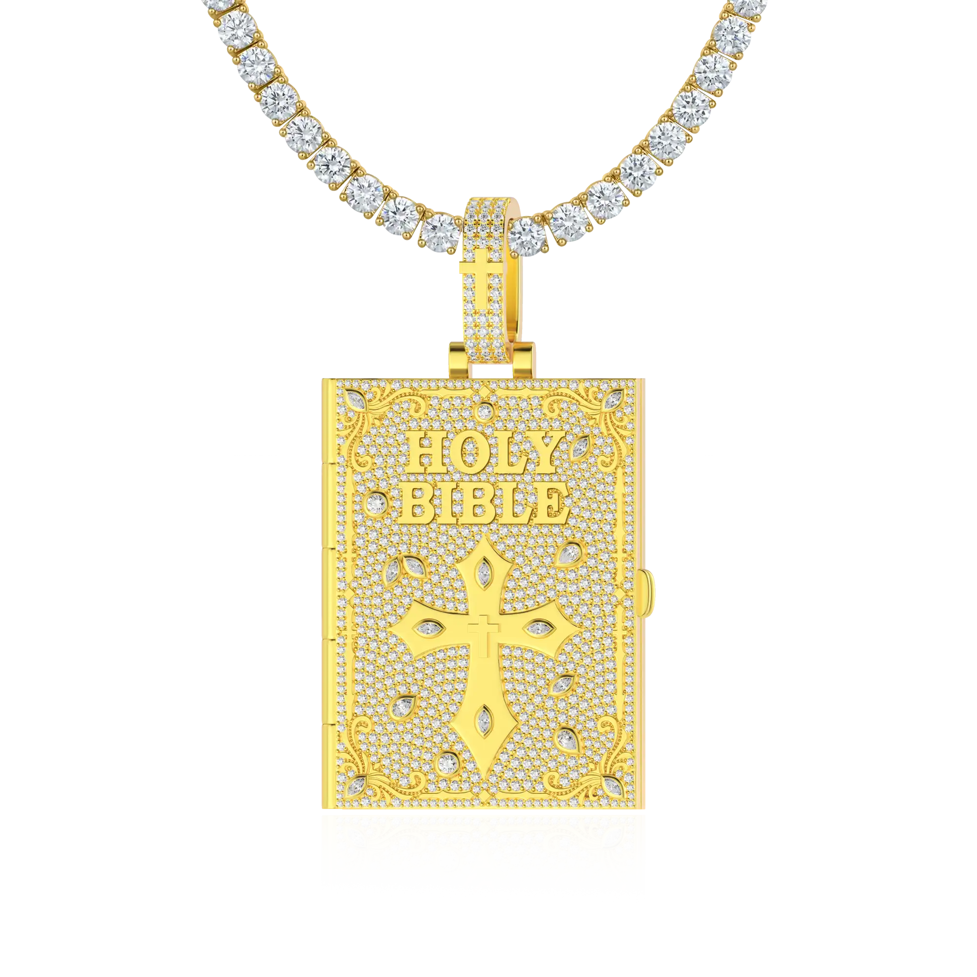 Custom Ice Bible Photo Pendant - 51mm - Image 5
