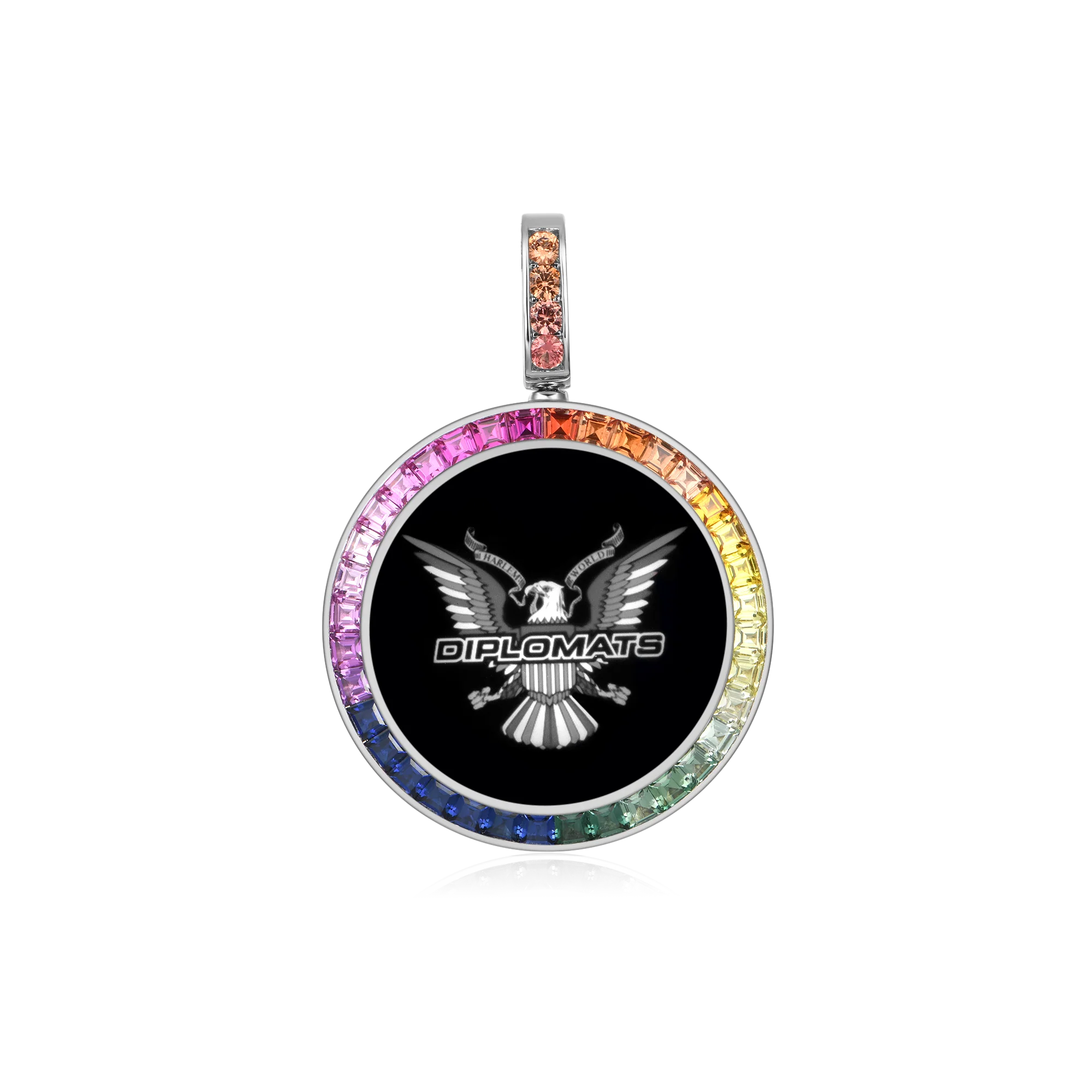Custom Lab-Grown Gemstone Photo Pendant - Image 10