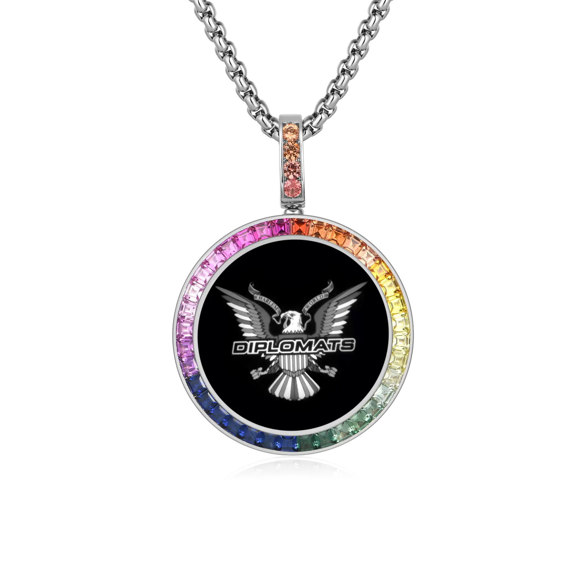 Custom Lab-Grown Gemstone Photo Pendant - Image 8