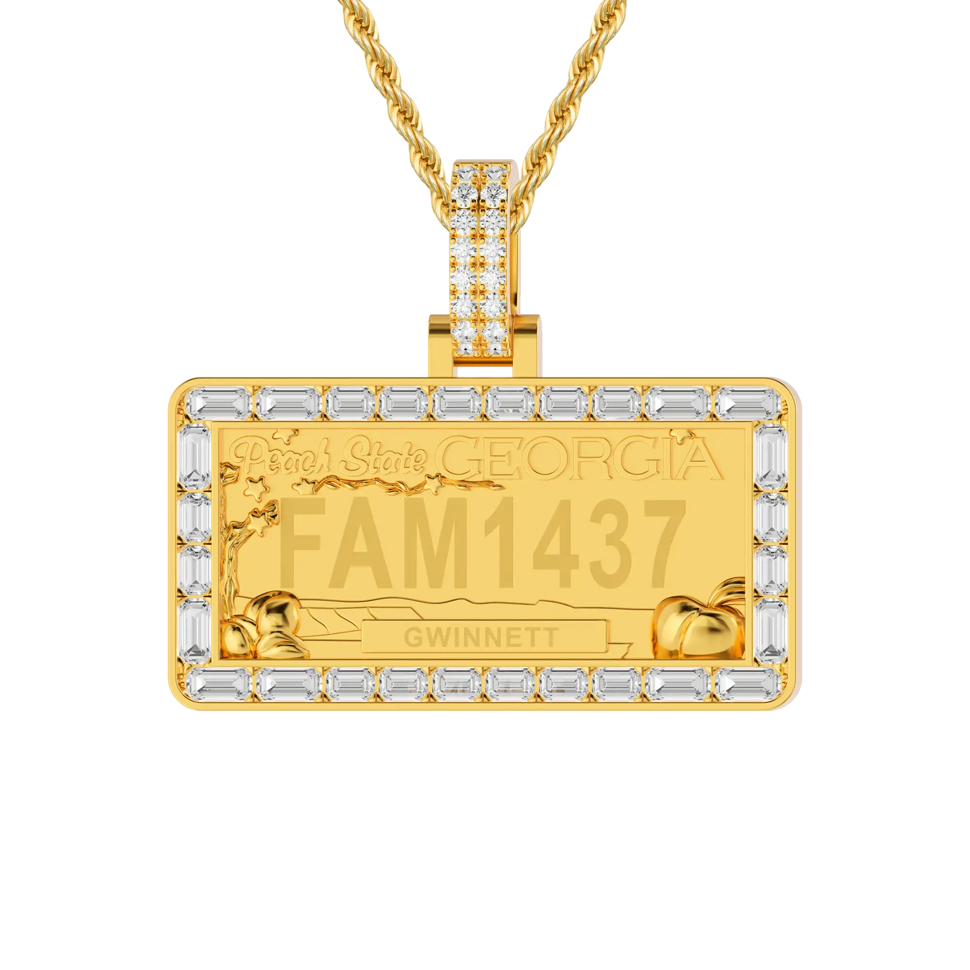 Custom License Plate Pendant (CA/GA) - Image 16