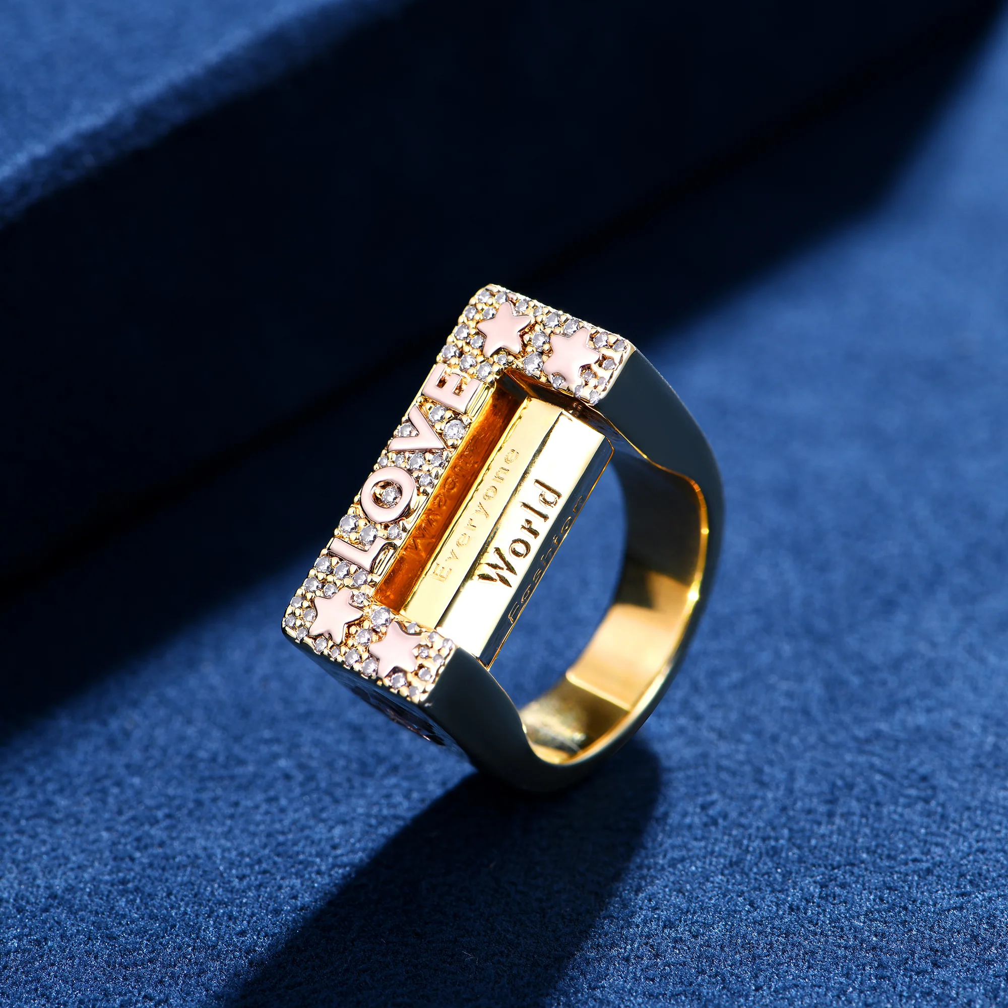 Custom "Love" 6-Sided Spinning Ring - Image 2